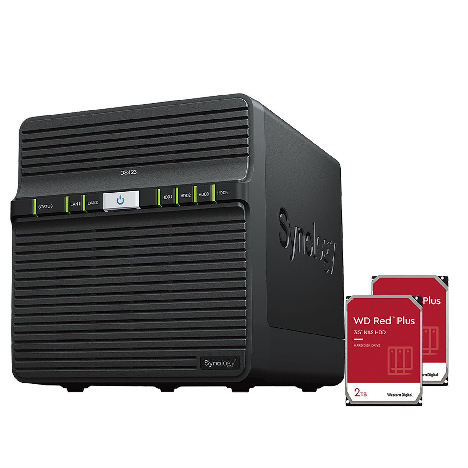 Synology DS423 NAS & 2x 2TB WD HDD Red Plus