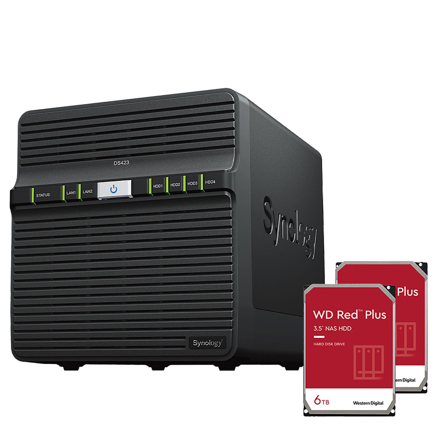 Synology DS423 NAS & 2x 6TB WD HDD Red Plus