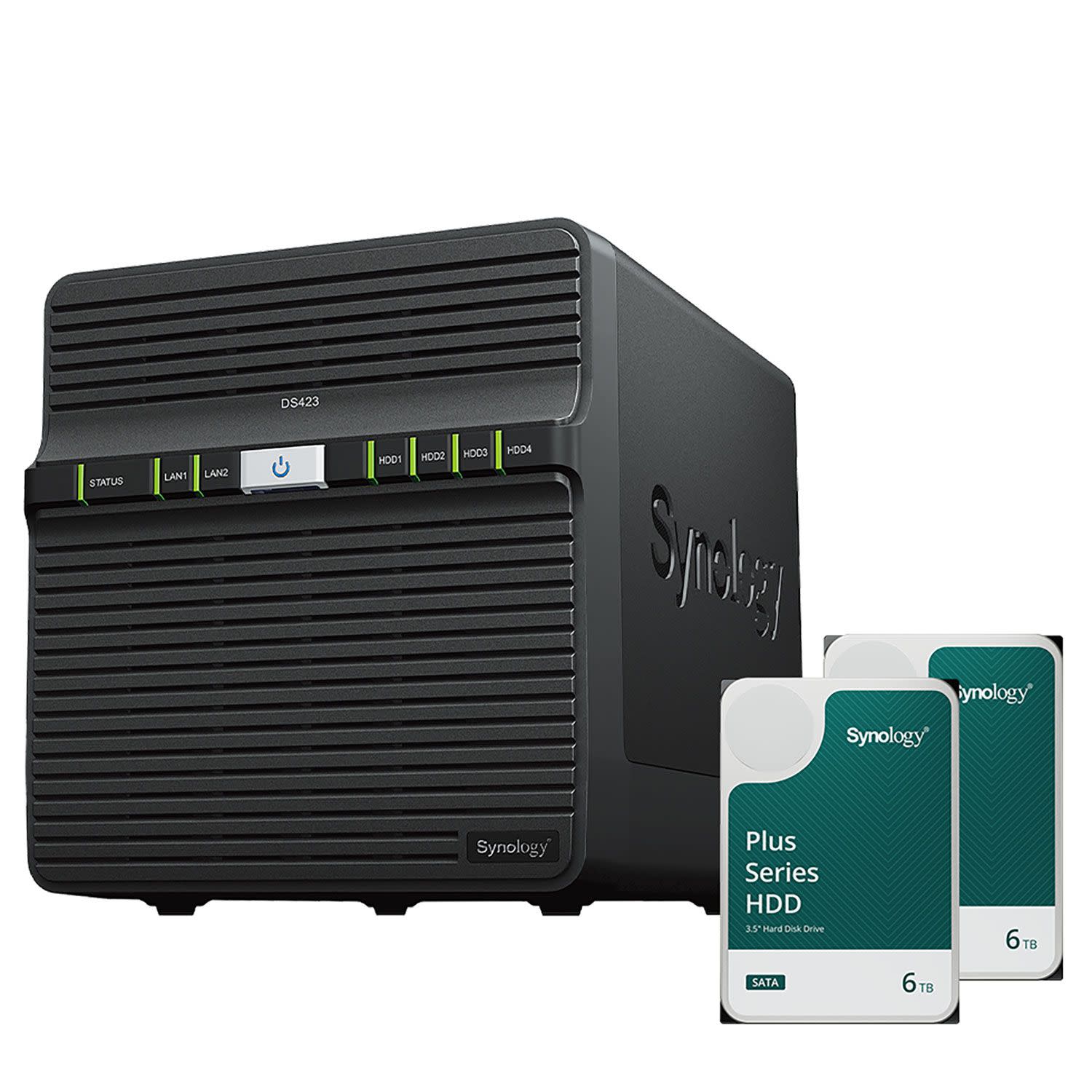 Synology DS423 NAS & 2x 6TB Synology HDD Plus
