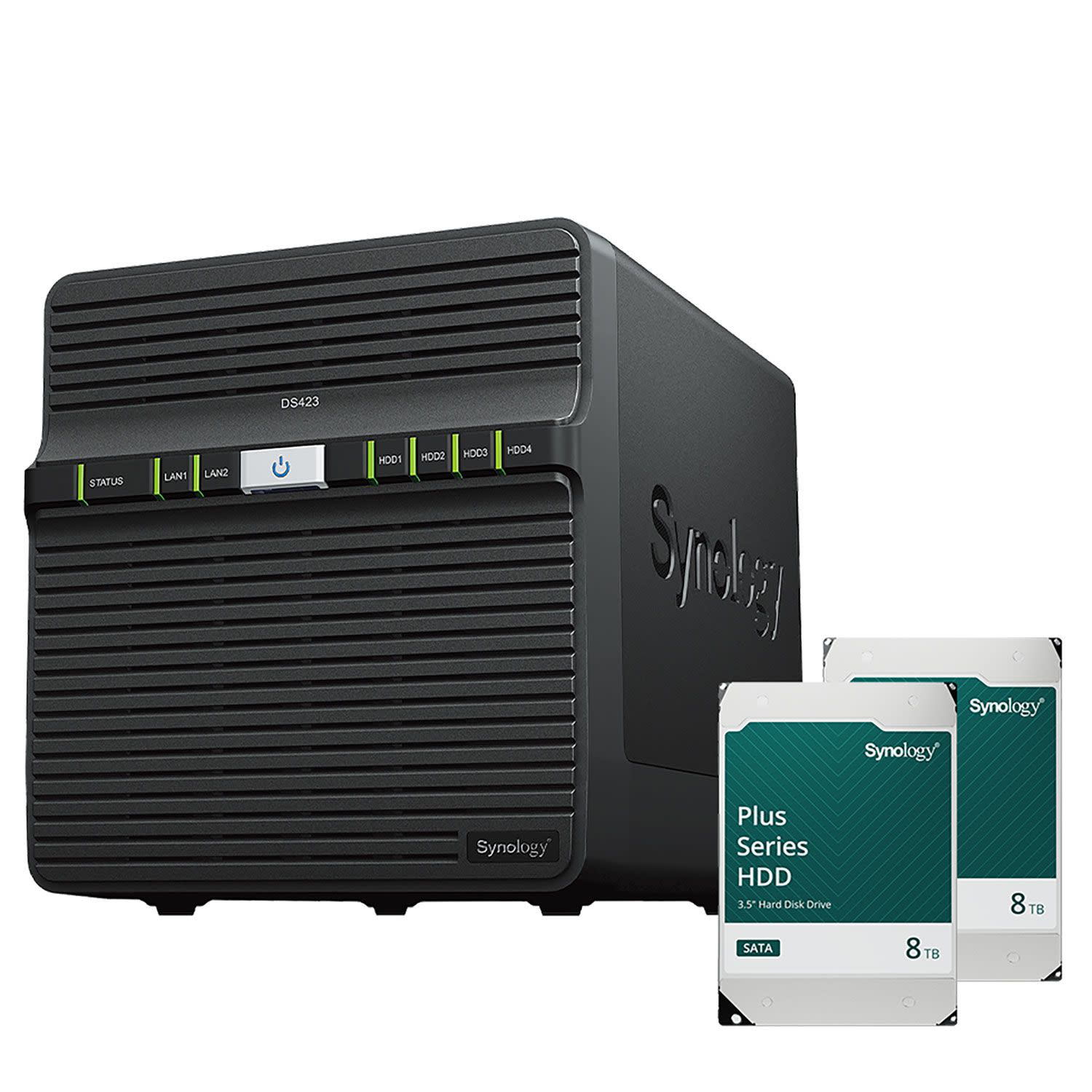 Synology DS423 NAS & 2x 8TB Synology HDD Plus