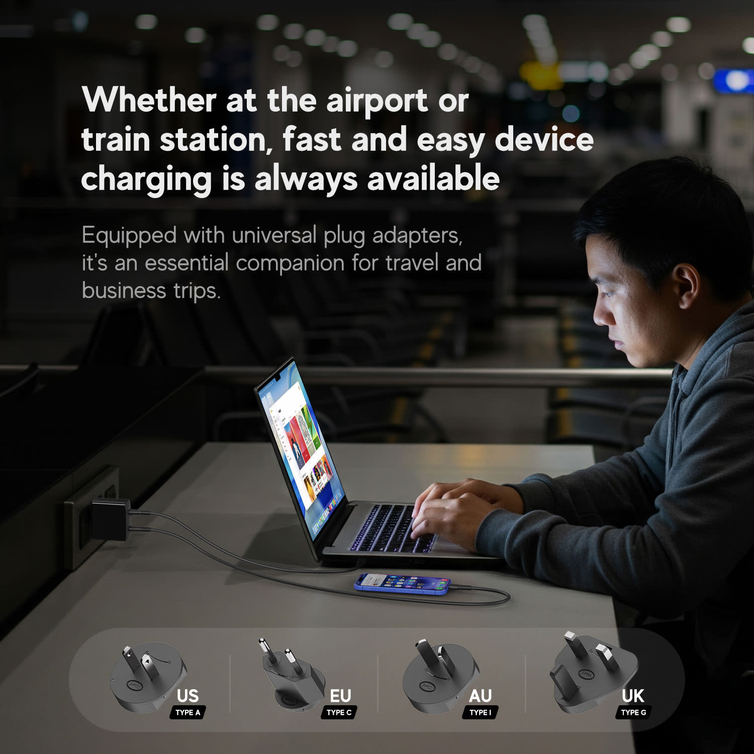 Κάνε κλικ για να δεις την εικόνα 5 του Turbo-X Notebook GaN 140W 2 x USB-C Travel Charger