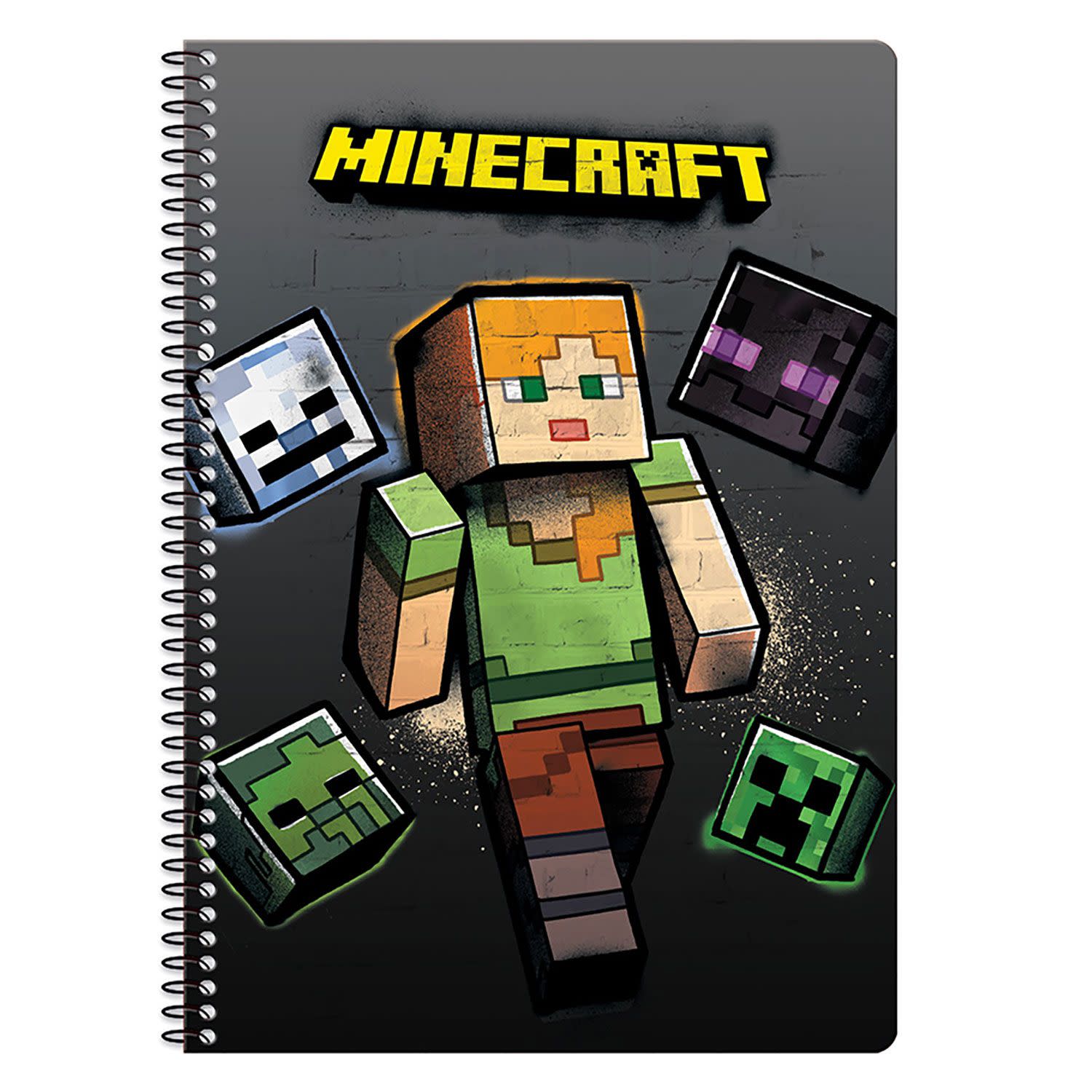 Graffiti Τετράδιο Σπιράλ 17x25 2 Θεμάτων Minecraft 60 Φύλλα