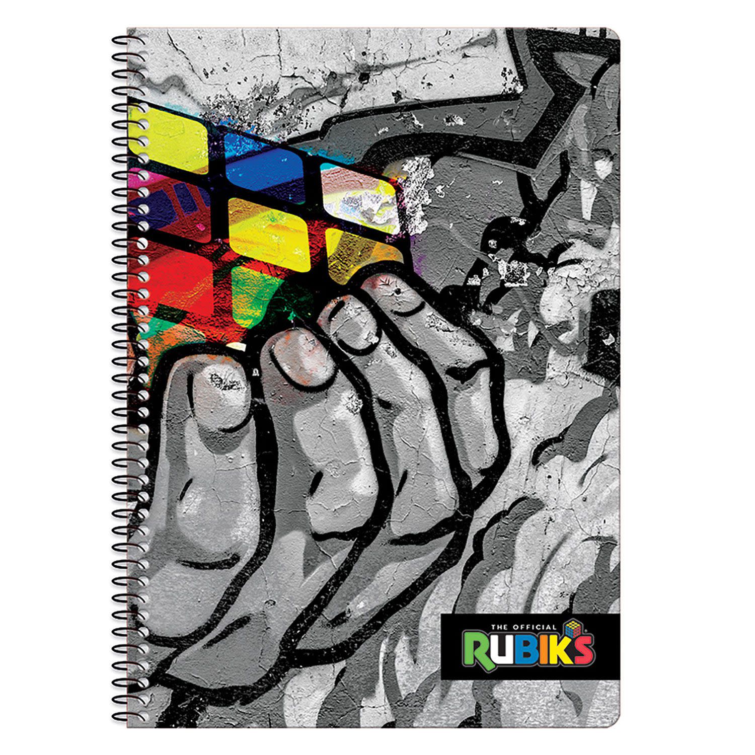 Graffiti Τετράδιο Σπιράλ 17x25 2 Θεμάτων Rubik's 60 Φύλλα