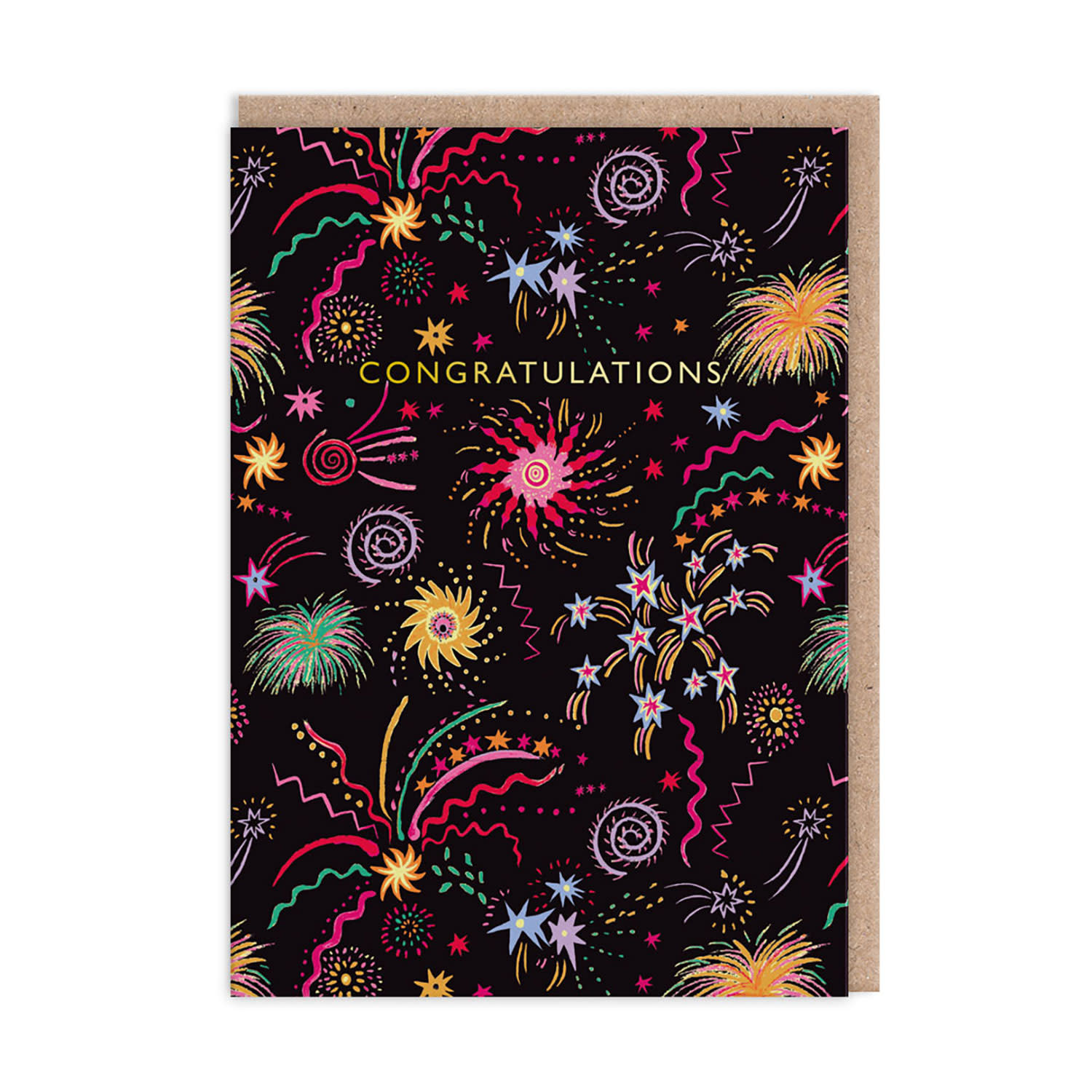 Ohh Deer Ευχετήρια Κάρτα Congratulation Fireworks