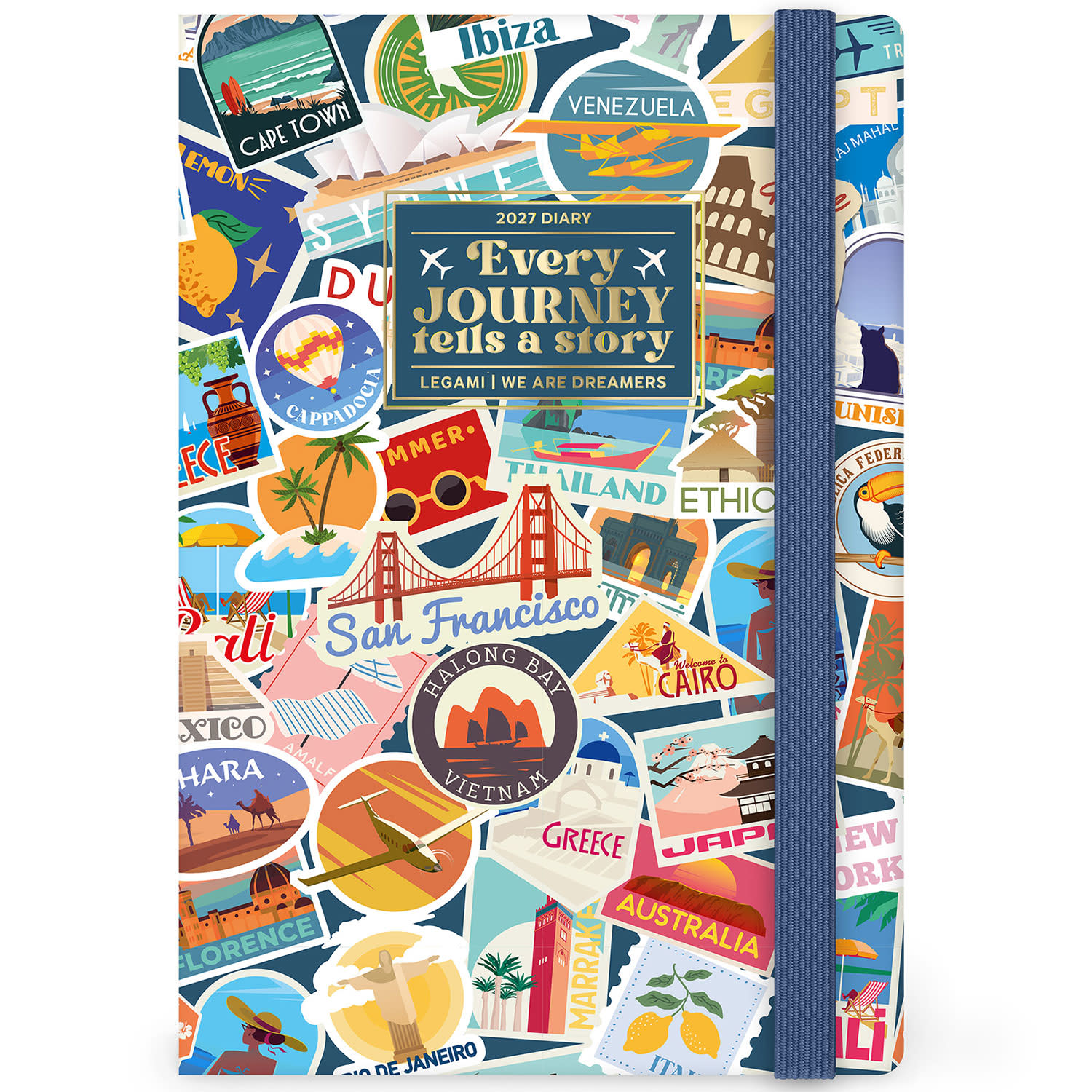 Legami 2027 Εβδομαδιαίο Ημερολόγιο Travel Stickers Medium