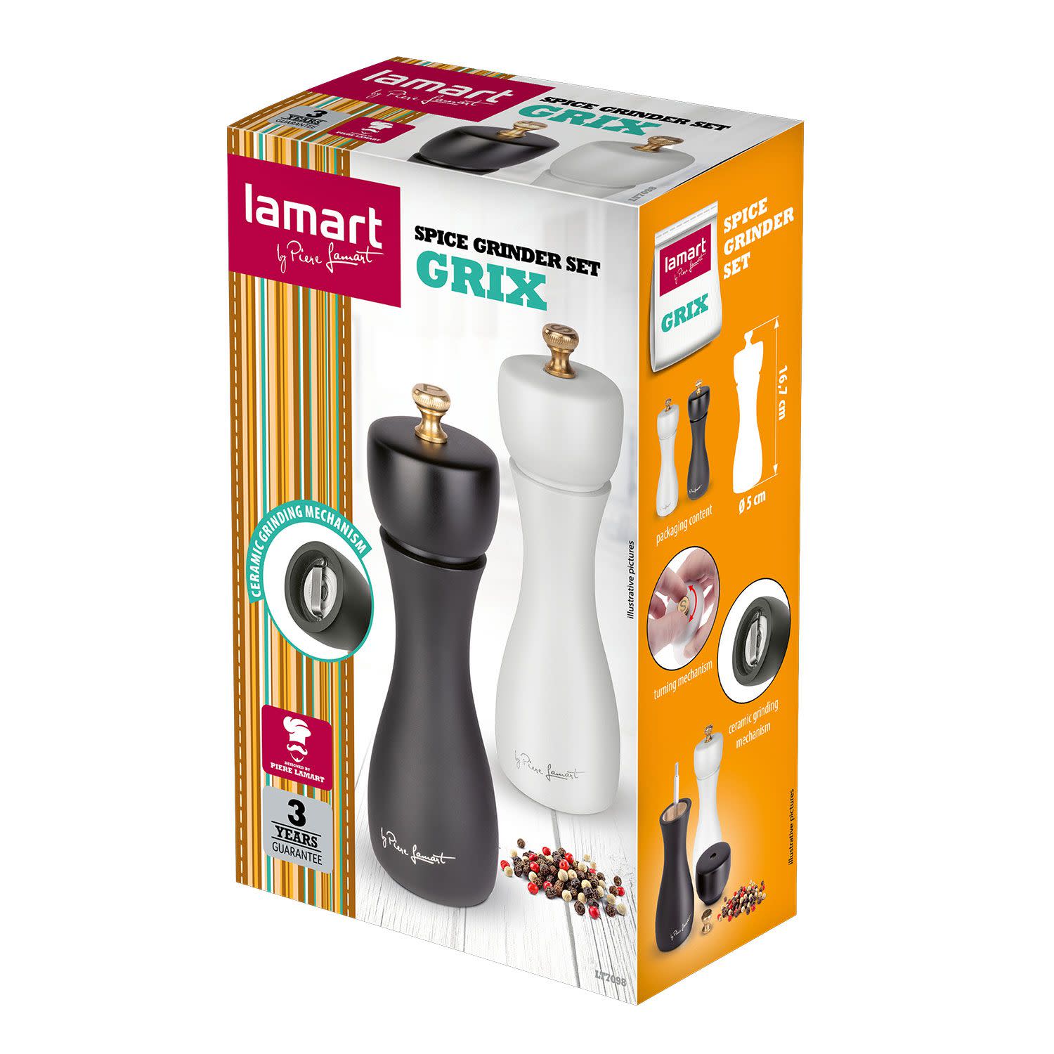 Εικόνα 9 του Lamart Σετ Μύλοι Μπαχαρικών Grix LT7098