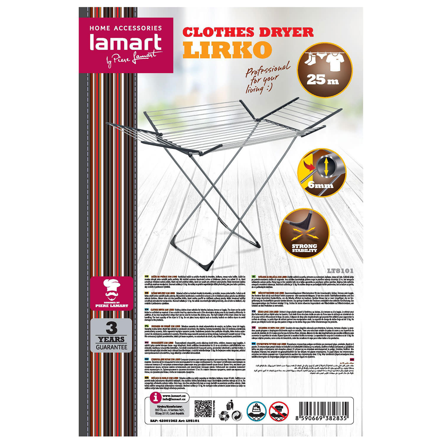 Εικόνα 3 του Lamart Πτυσσόμενη Απλώστρα Lirko LT8101