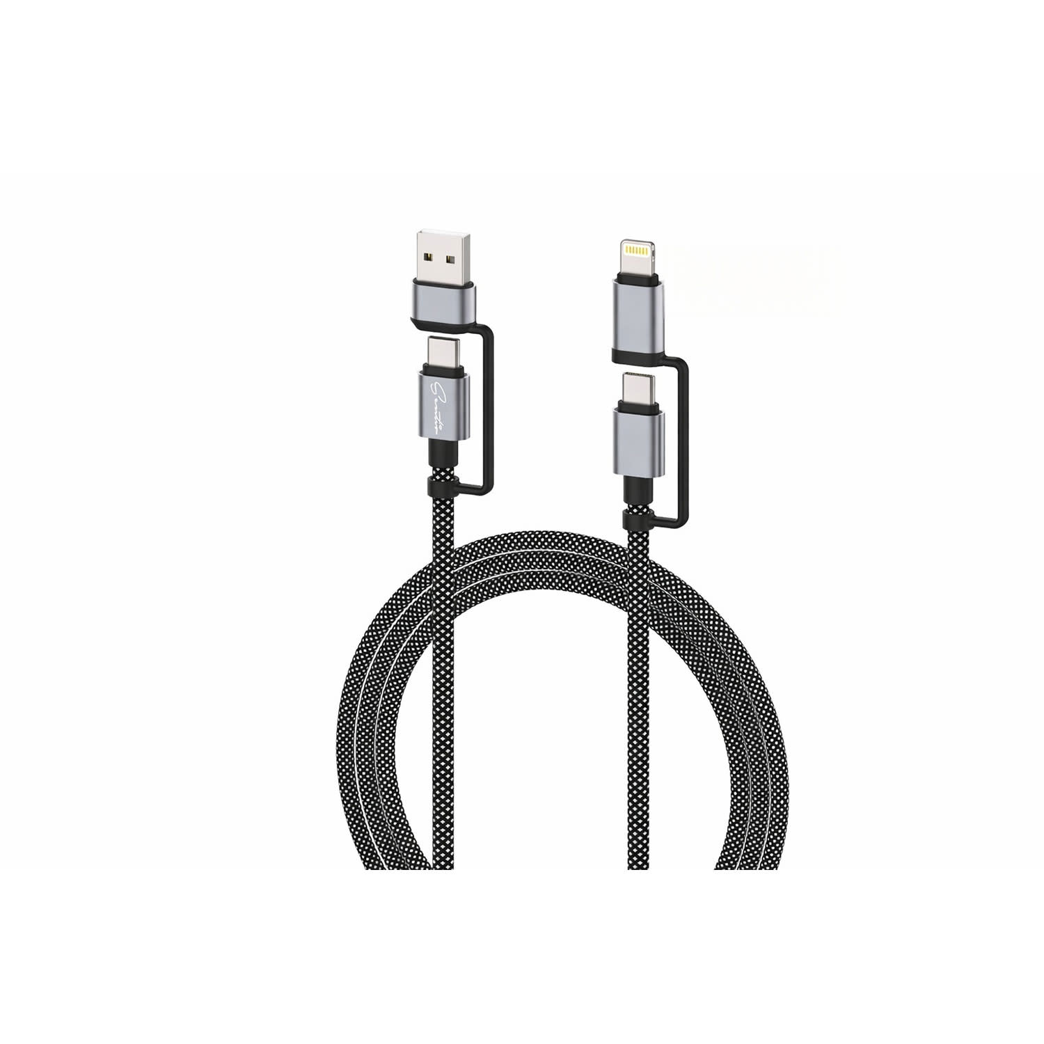 Sentio Καλώδιο Multi Connect USB-A - USB-C - Lightning 1.2 m