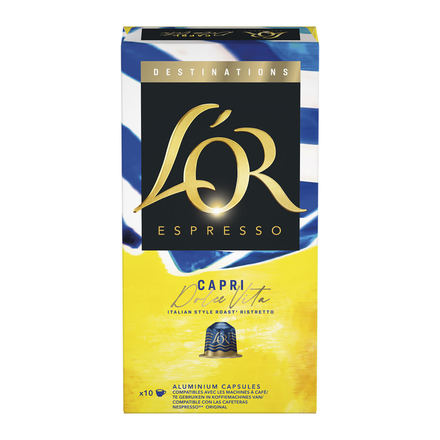 L’OR Destinations Κάψουλες Espresso Capri 10τεμ.