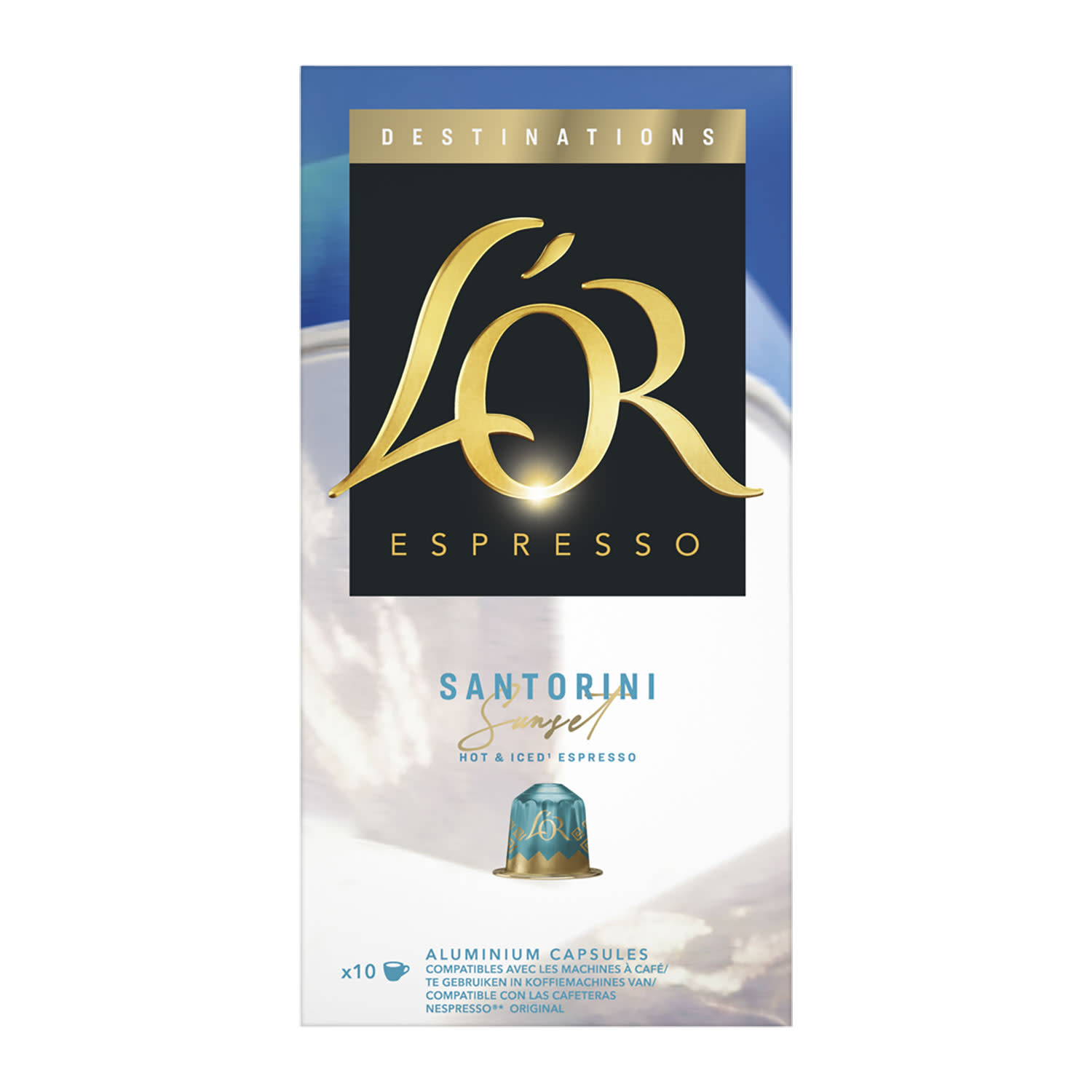 L’OR Destinations Κάψουλες Espresso Santorini 10τεμ.