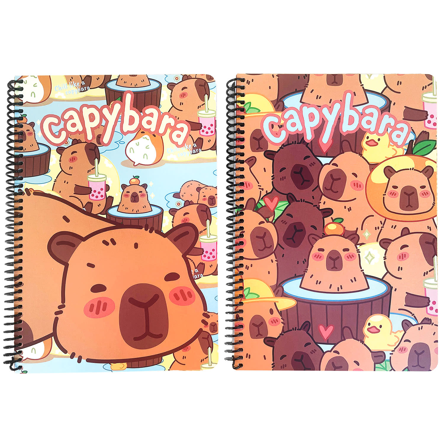 Gim Τετράδιο Σπιράλ 17x25 2 Θεμάτων Capybara Happy Life Lake-Bath Time 70 Φύλλα