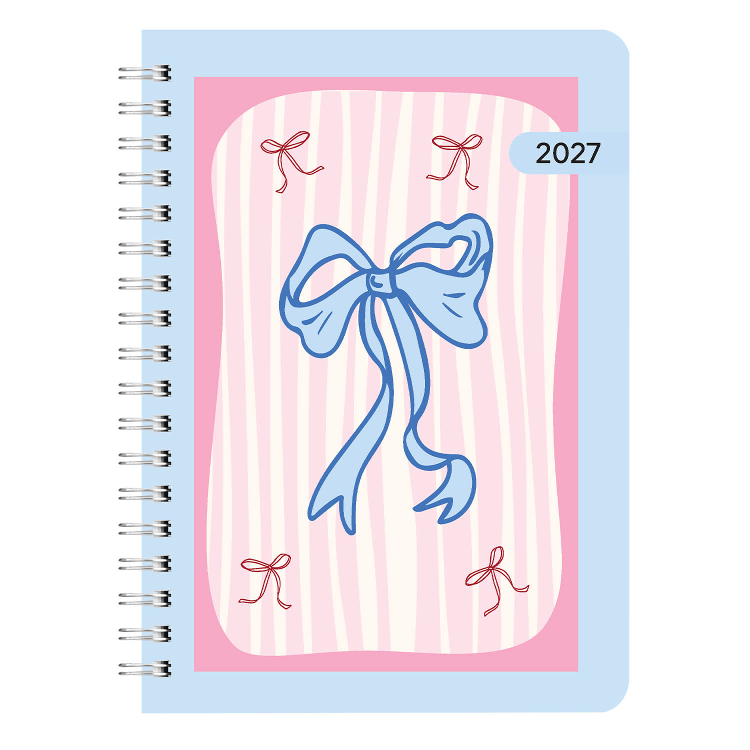 Sentio 2027 Ημερολόγιο Ημερήσιο Σπιράλ 14x21 Blue Bow