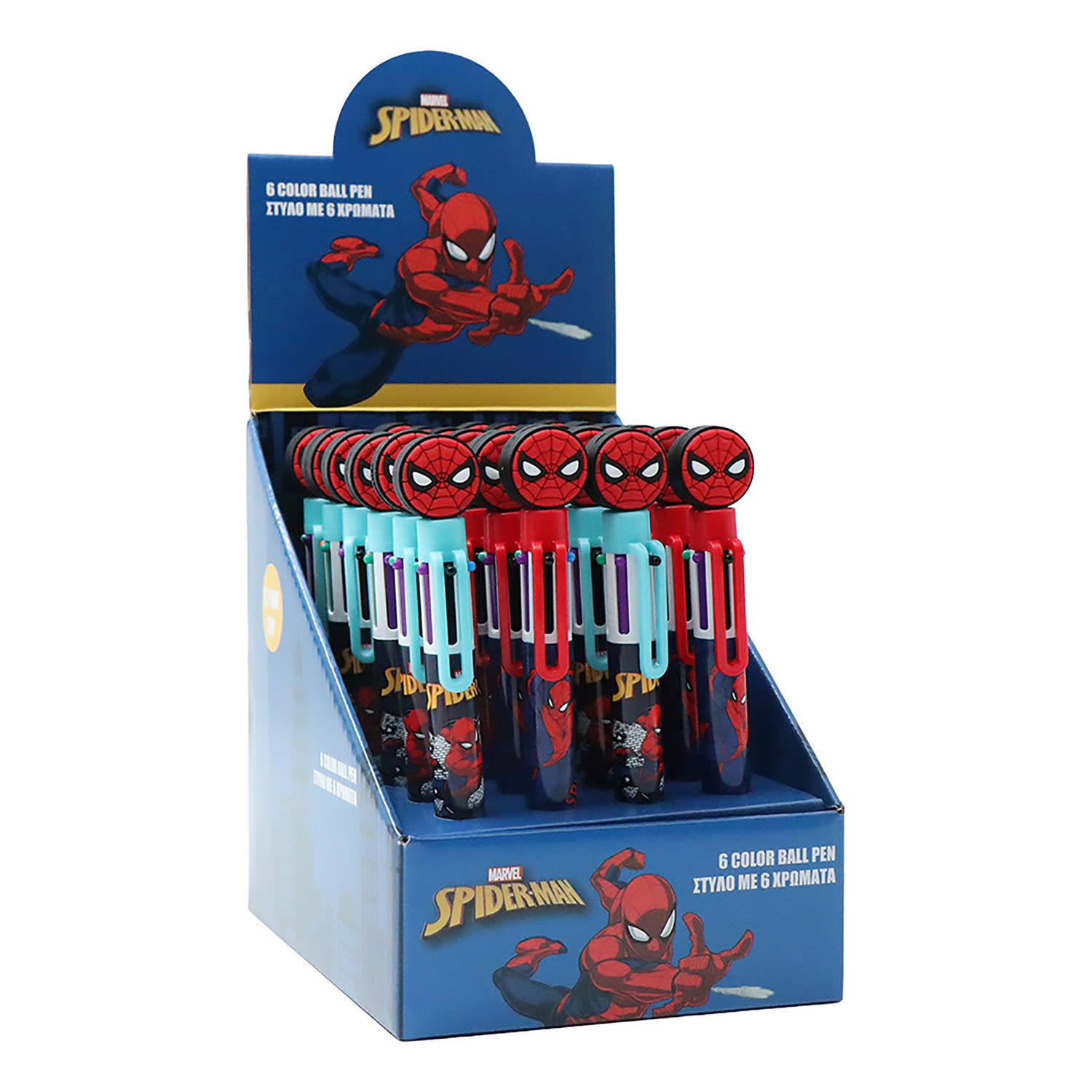 Must Team Στυλό Διαρκείας Spiderman με 6 Χρώματα