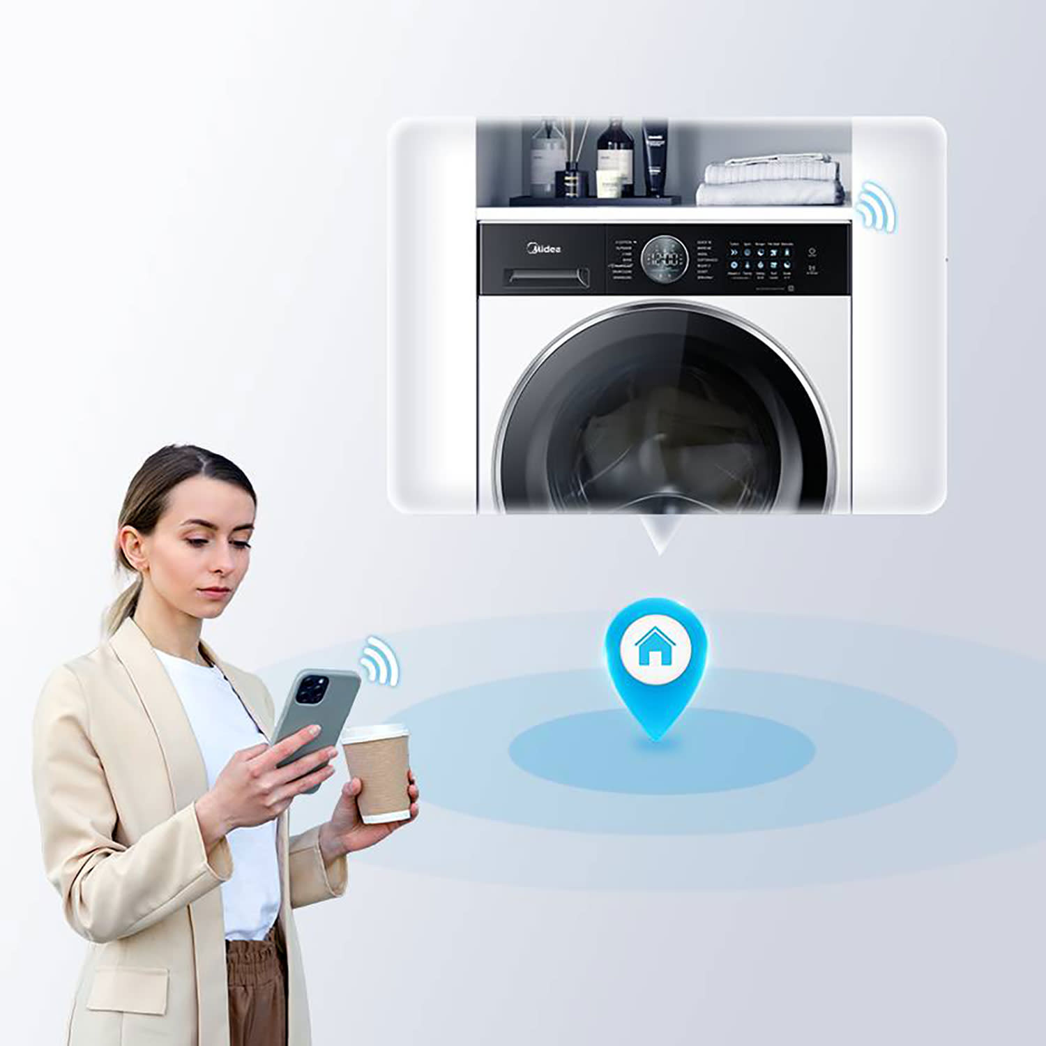 Κάνε κλικ για να δεις την εικόνα 6 του Midea MF210W80BA20/W-GR Πλυντήριο Ρούχων 8 KG