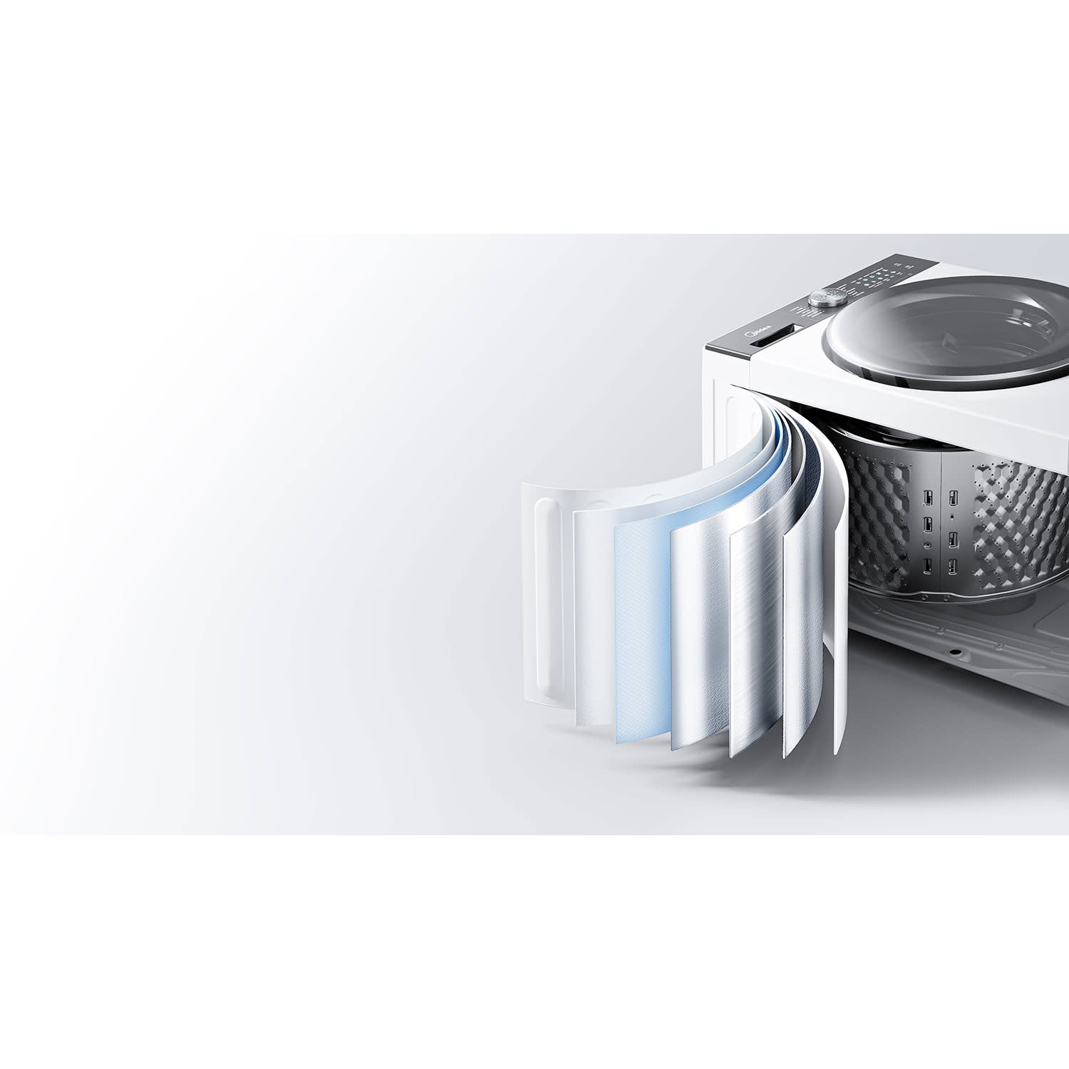 Κάνε κλικ για να δεις την εικόνα 9 του Midea MF210W80BA20/W-GR Πλυντήριο Ρούχων 8 KG