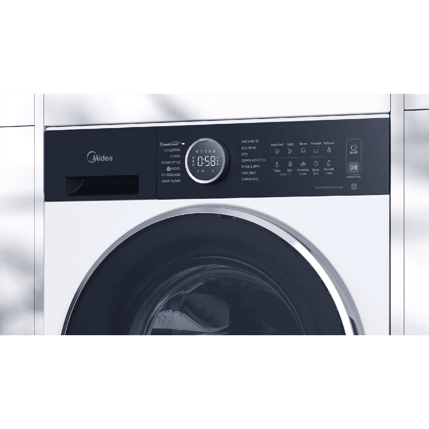 Κάνε κλικ για να δεις την εικόνα 5 του Midea MF205W90BA30/W-GR Πλυντήριο Ρούχων 9 KG