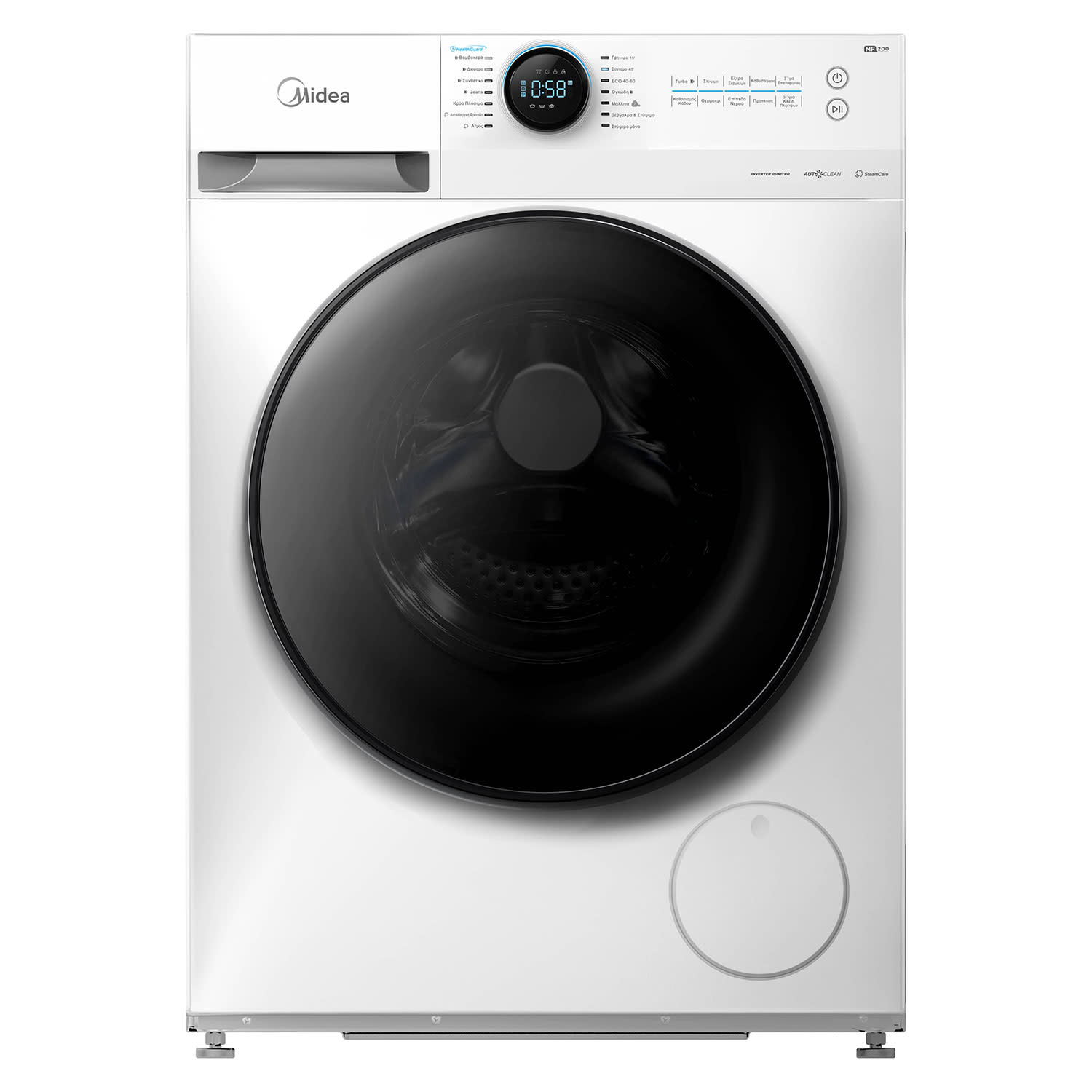 Midea MF200W80WB/T-GR Πλυντήριο Ρούχων 8kg Titanium
