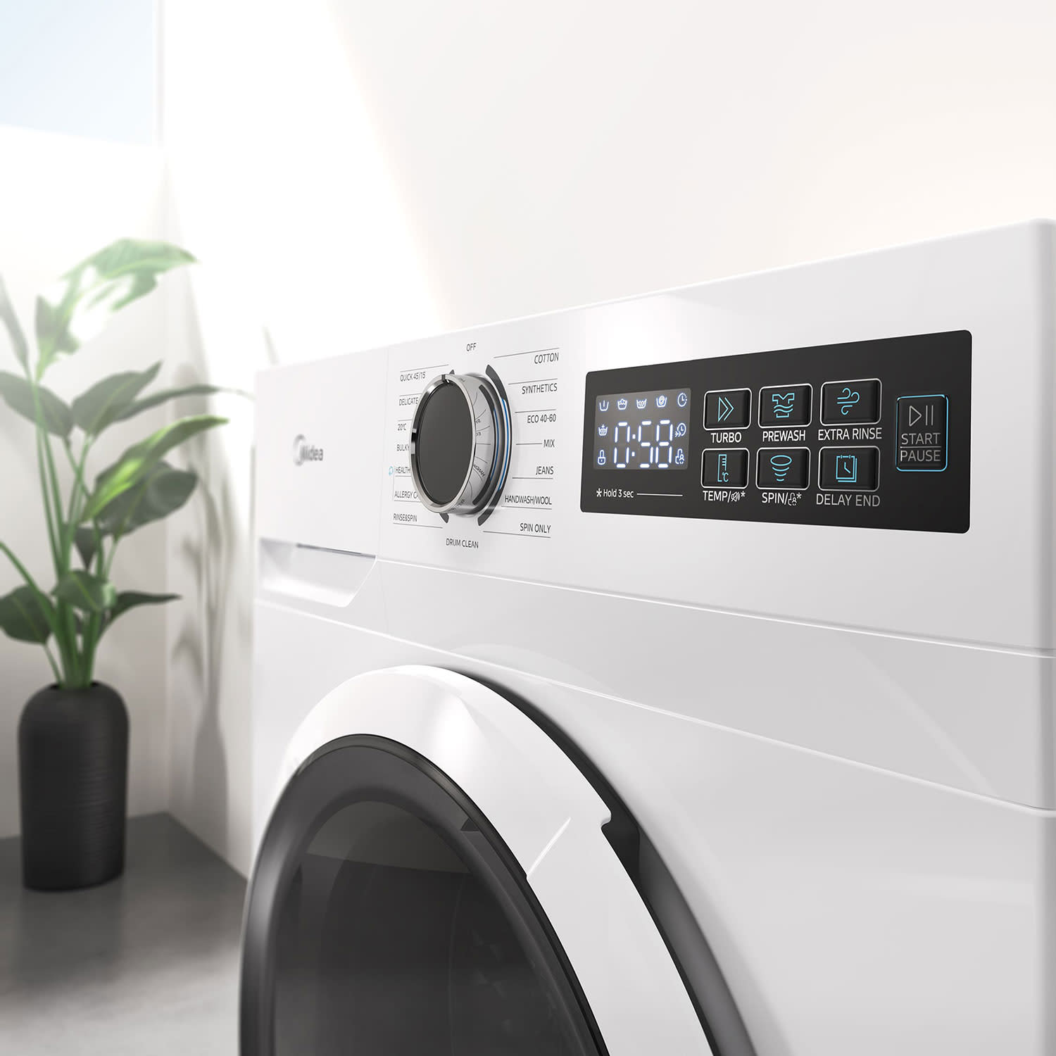 Κάνε κλικ για να δεις την εικόνα 8 του Midea MF110W90BA10/W-GR Πλυντήριο Ρούχων 9 KG