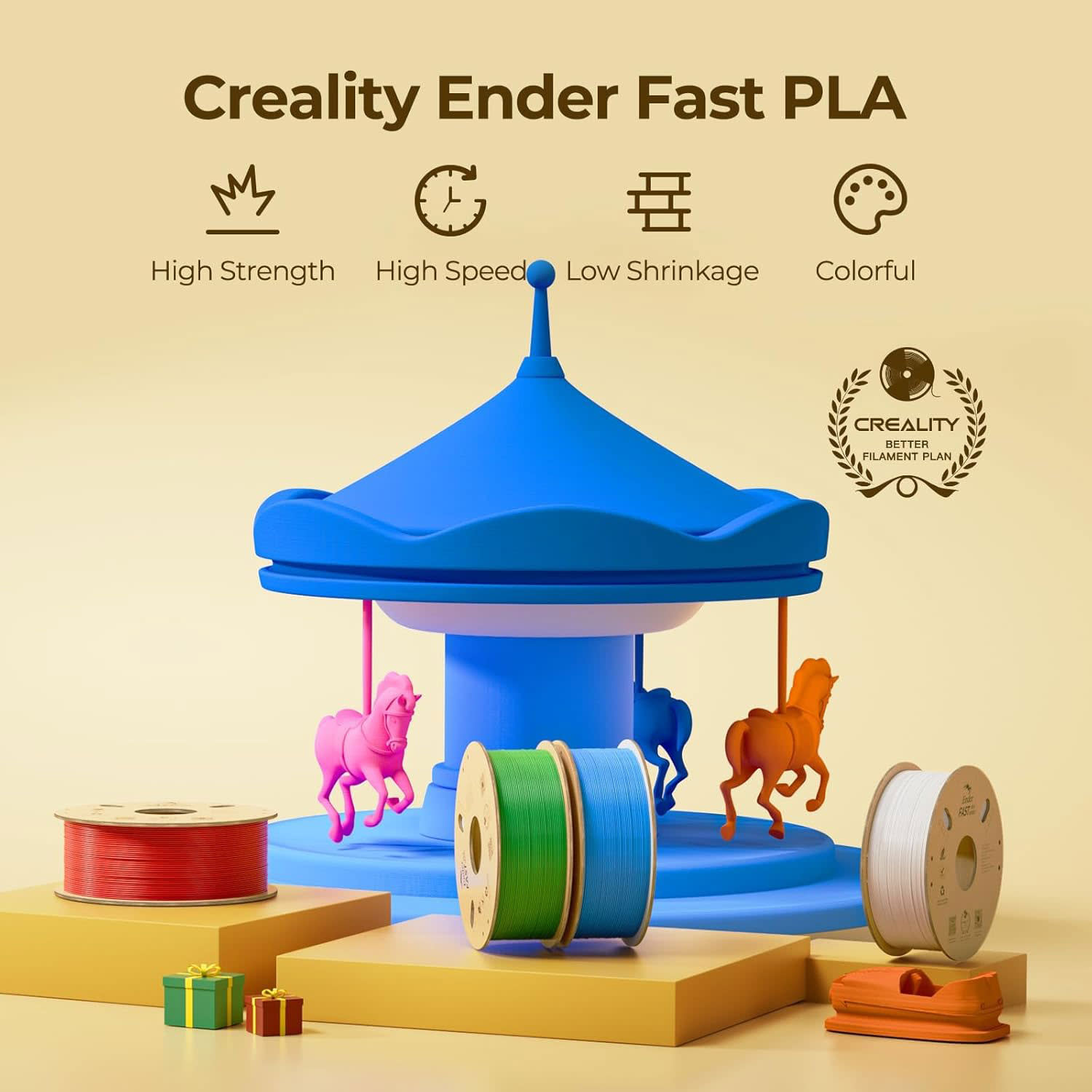 Κάνε κλικ για να δεις την εικόνα 3 του Creality Ender Fast PLA Filament Ροζ 1,75 mm