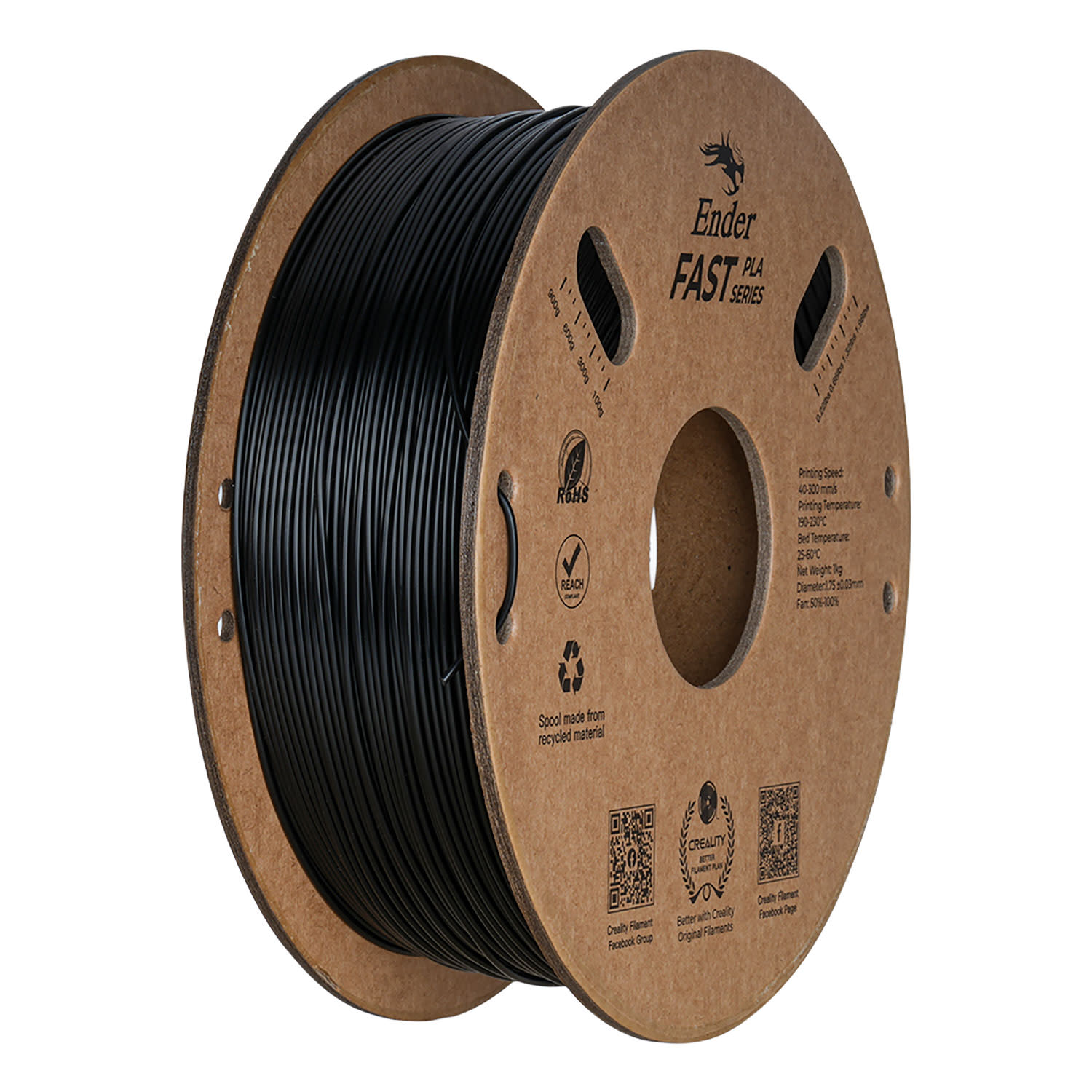 Creality Ender Fast PLA Filament Μαύρο 1,75 mm