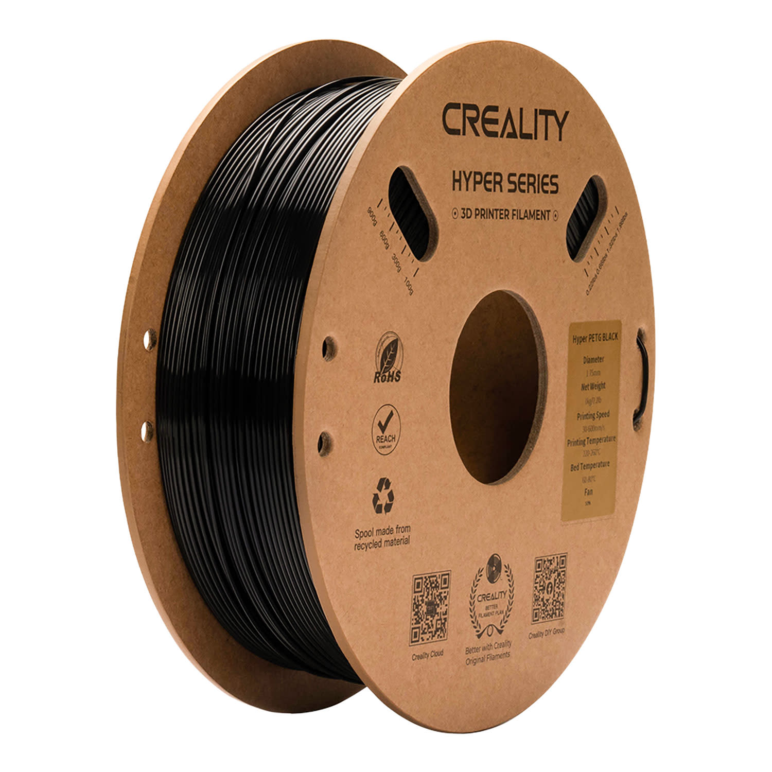 Creality Hyper-PETG Filament Μαύρο 1,75mm