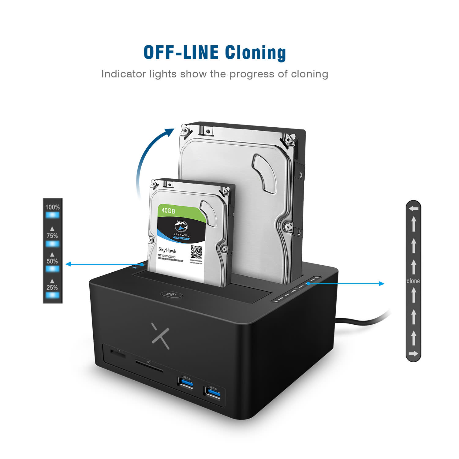 Κάνε κλικ για να δεις την εικόνα 4 του Turbo-X Docking Station 2.5/3.5" 2x USB 3.0 Clone