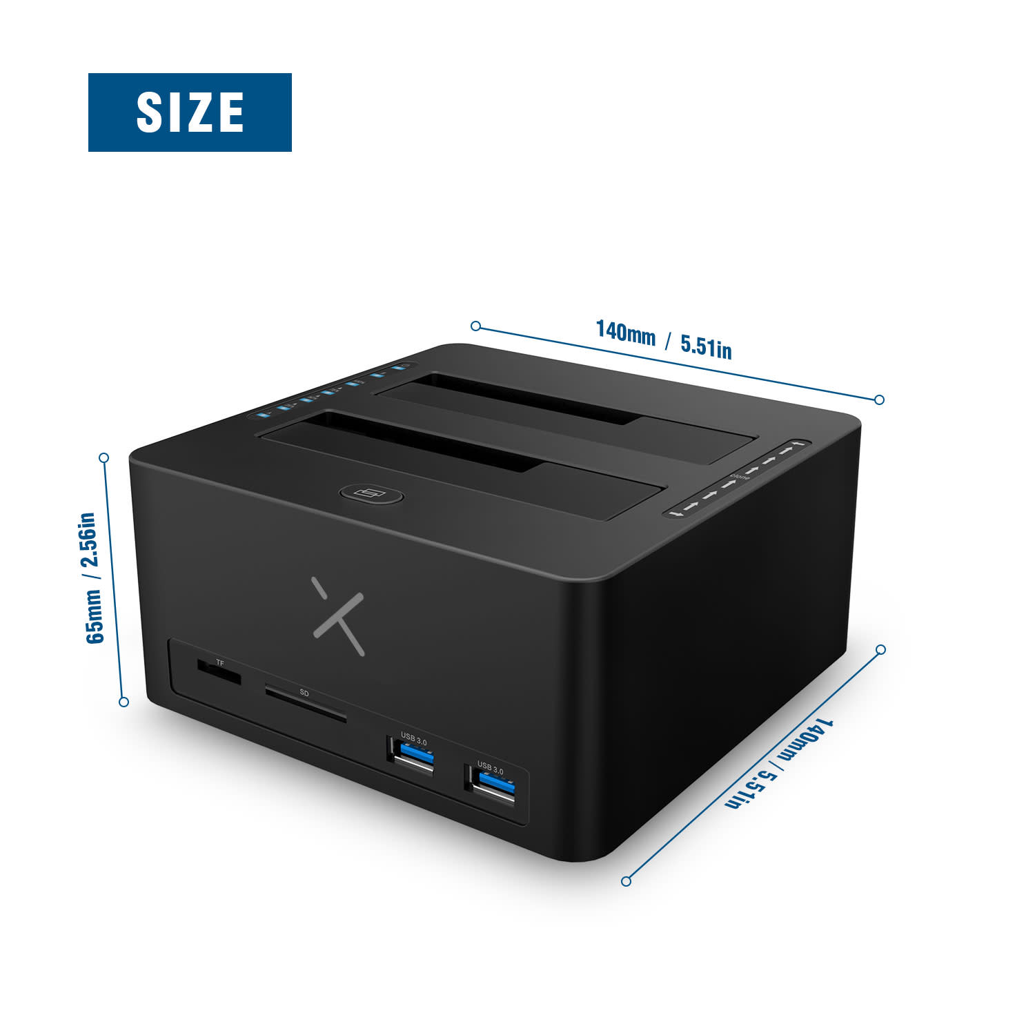Κάνε κλικ για να δεις την εικόνα 7 του Turbo-X Docking Station 2.5/3.5" 2x USB 3.0 Clone