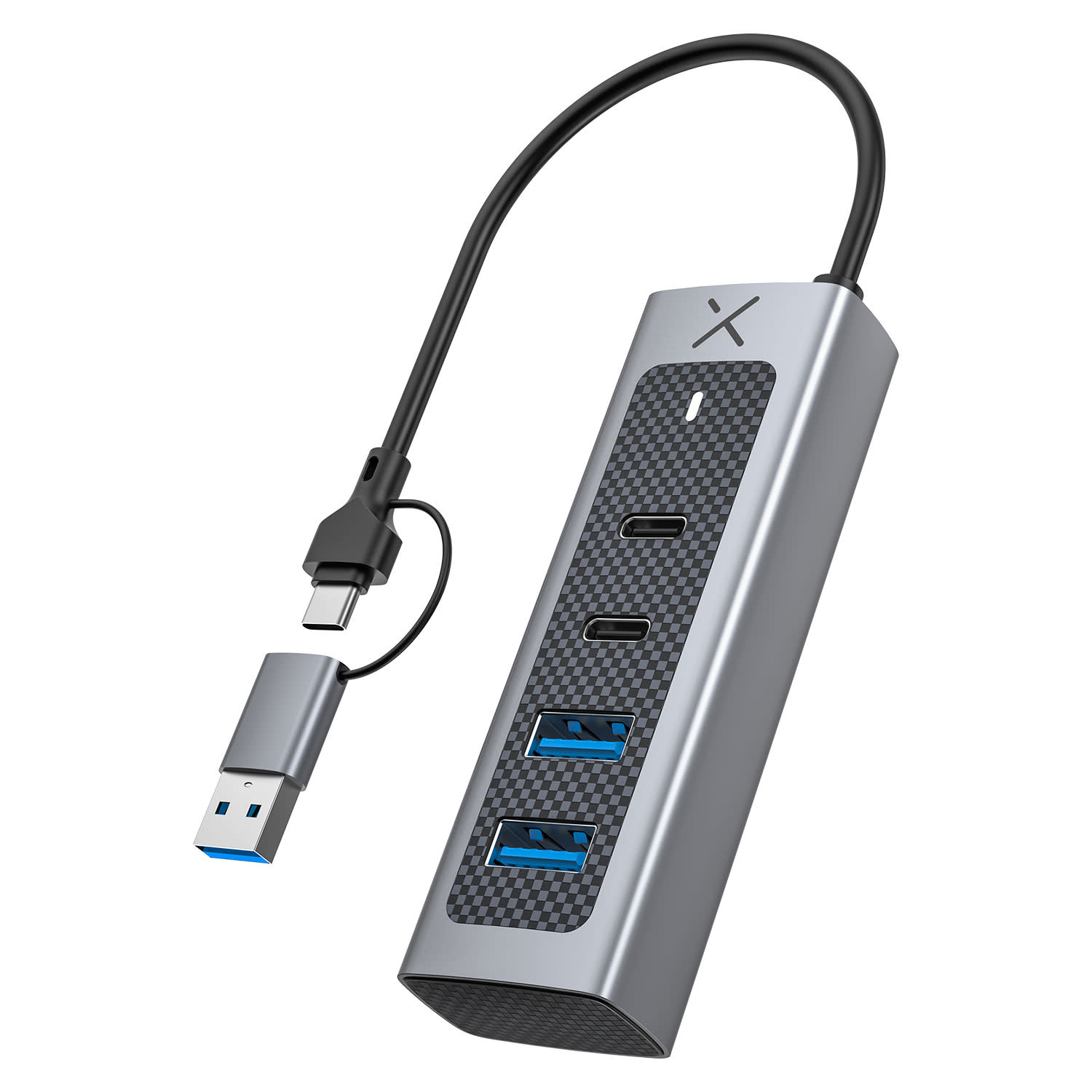 Turbo-X 4-port Hub 2xUSB-A & 2xUSB-C 3.0
