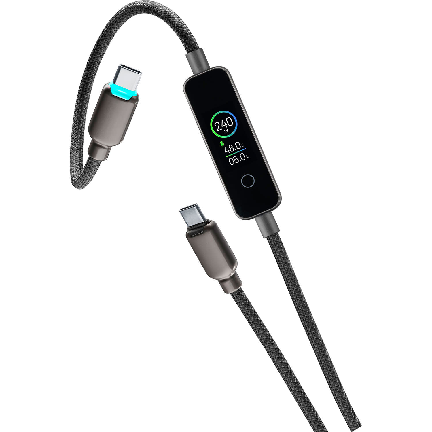 Εικόνα 1 του Cellularline καλώδιο Usb-C 240W 1.2m με Οθόνη