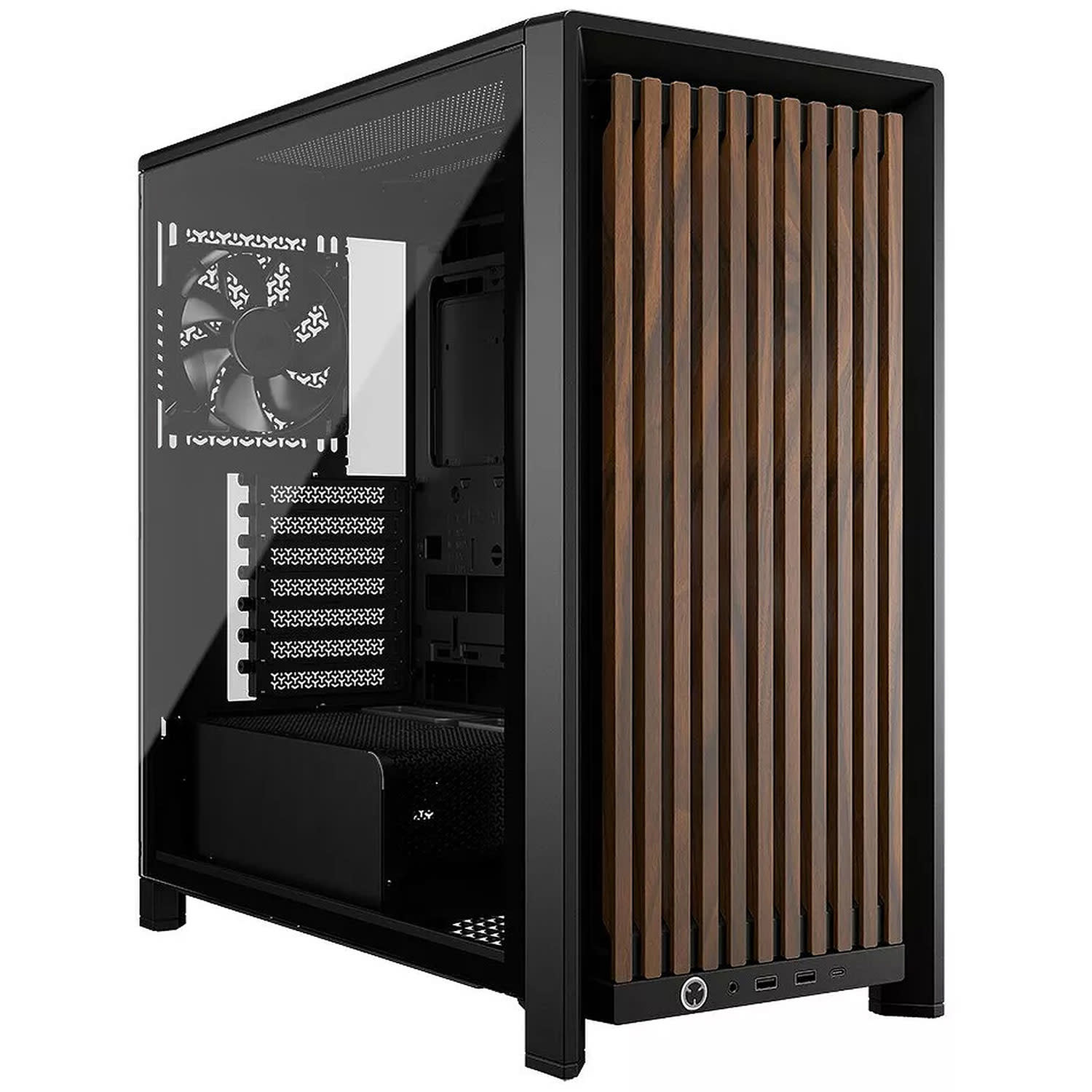 Case Corsair 4000D Frame Wood RS Midi Black Walnut