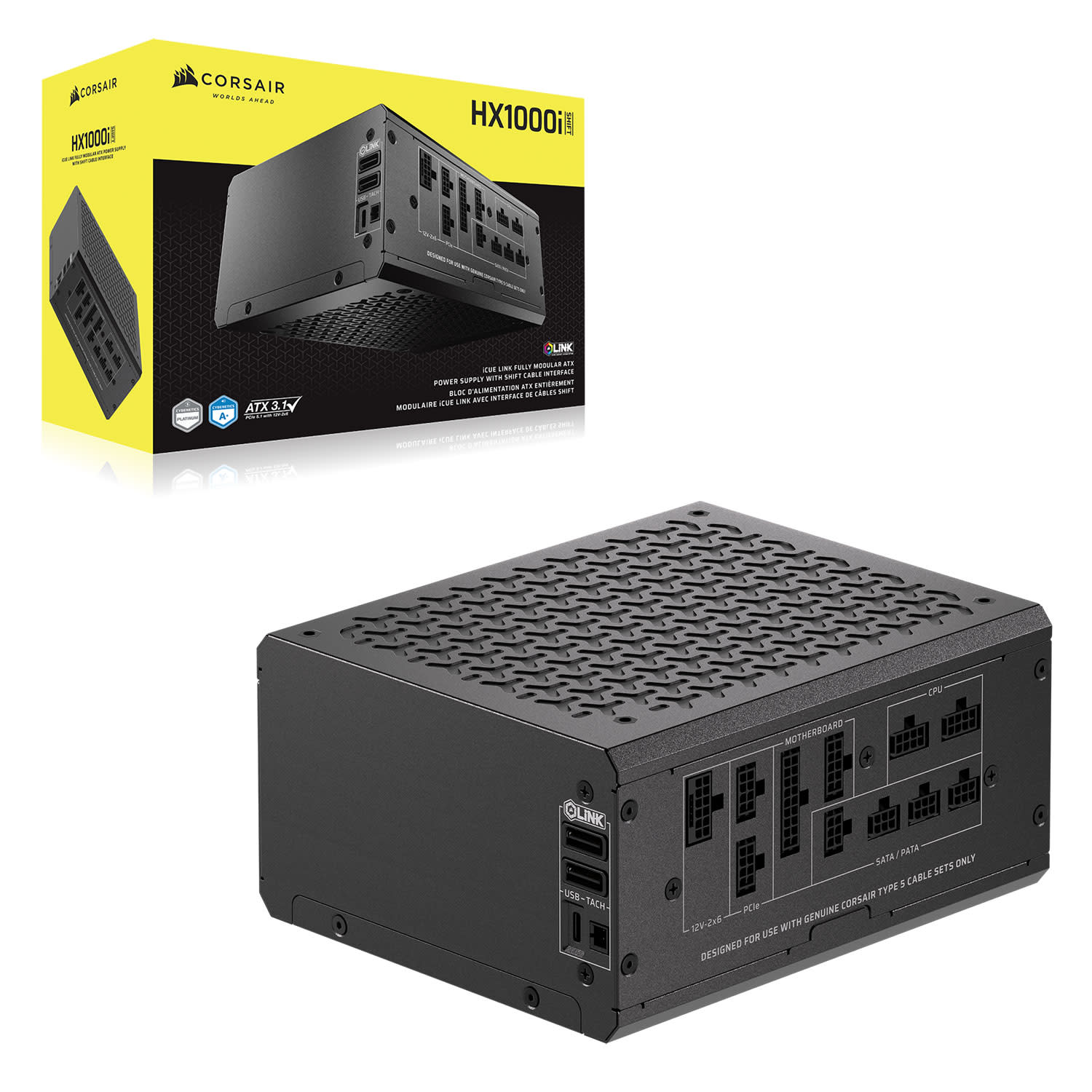 Εικόνα 1 του PSU Corsair HXi Shift 1000W Digital Cybenetics Platinum
