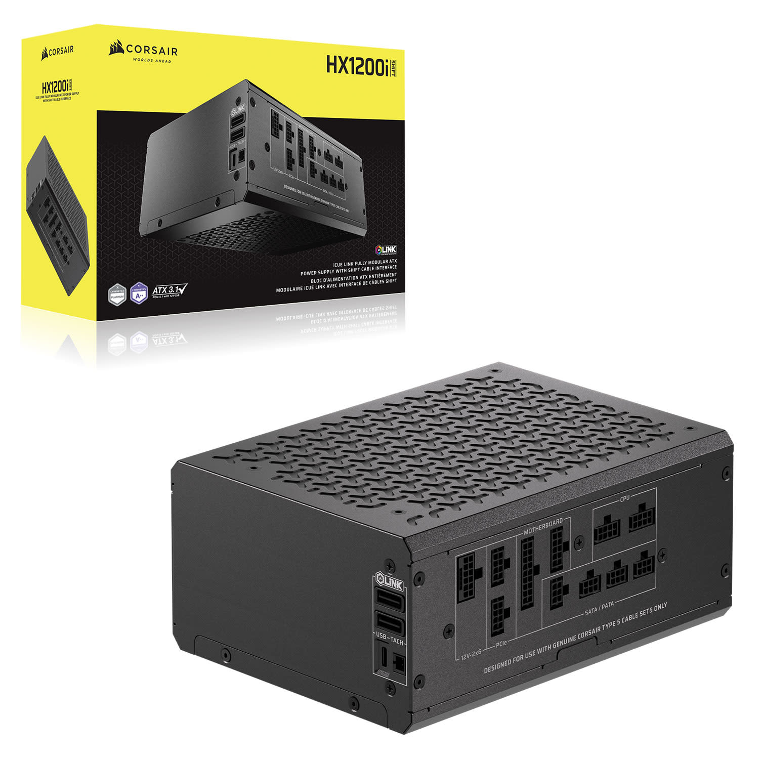 Εικόνα 1 του PSU Corsair HXi Shift 1200W Digital Cybenetics Platinum
