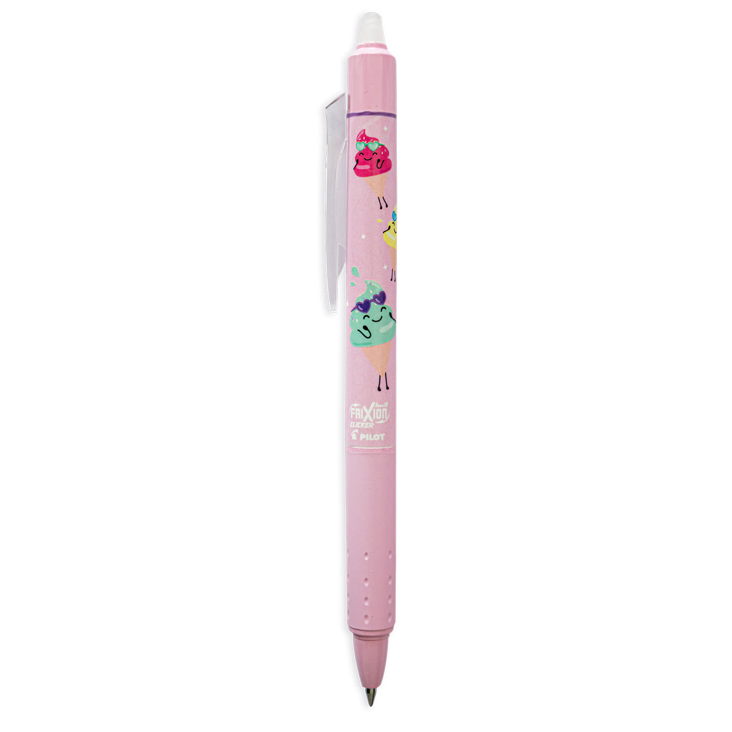 Pilot Στυλό Clicker Frixion Με Κλιπ & Πάχος Μύτης 0.7mm Pool Party Pastel Pink