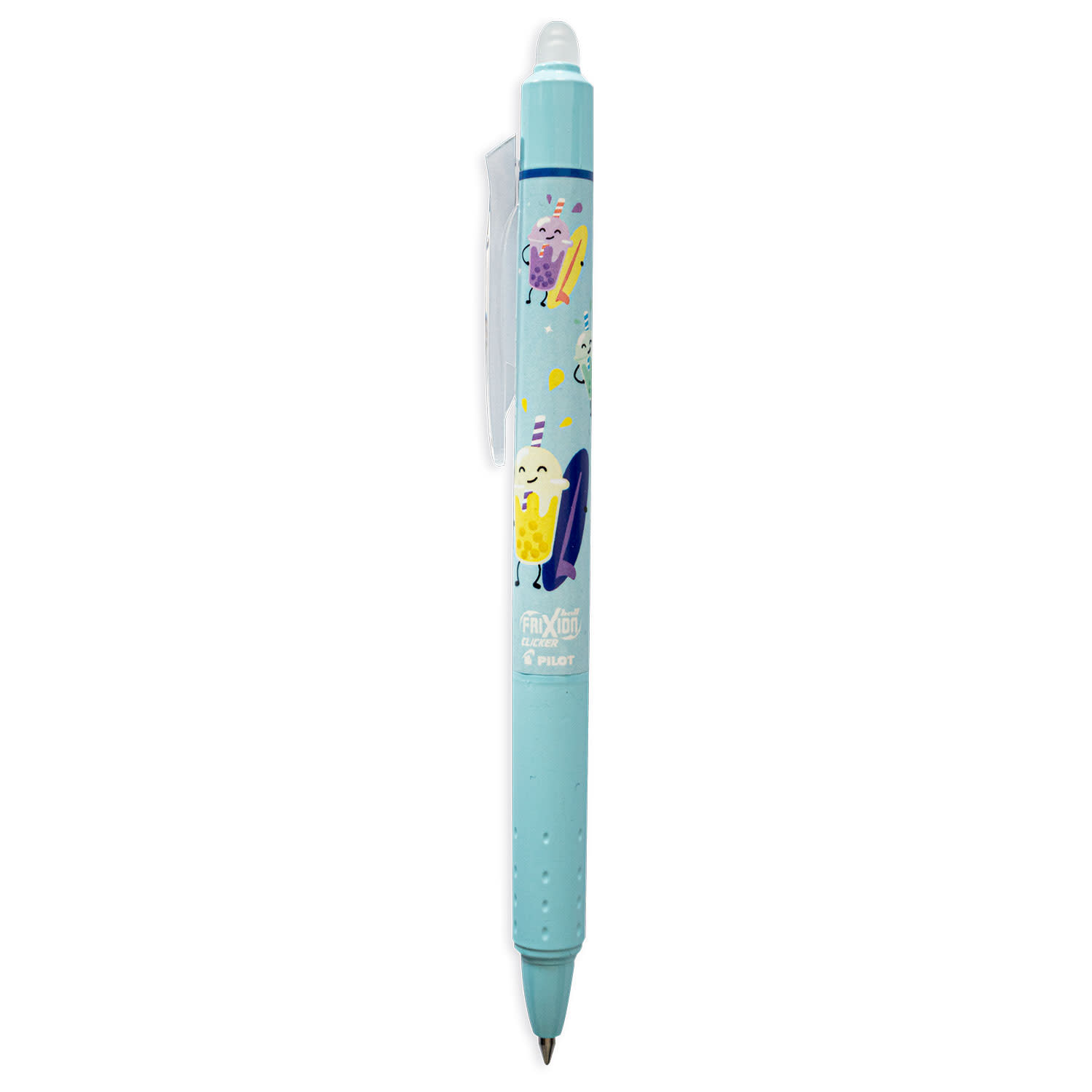 Pilot Στυλό Clicker Frixion Με Κλιπ & Πάχος Μύτης 0.7mm Pool Party Pastel Blue
