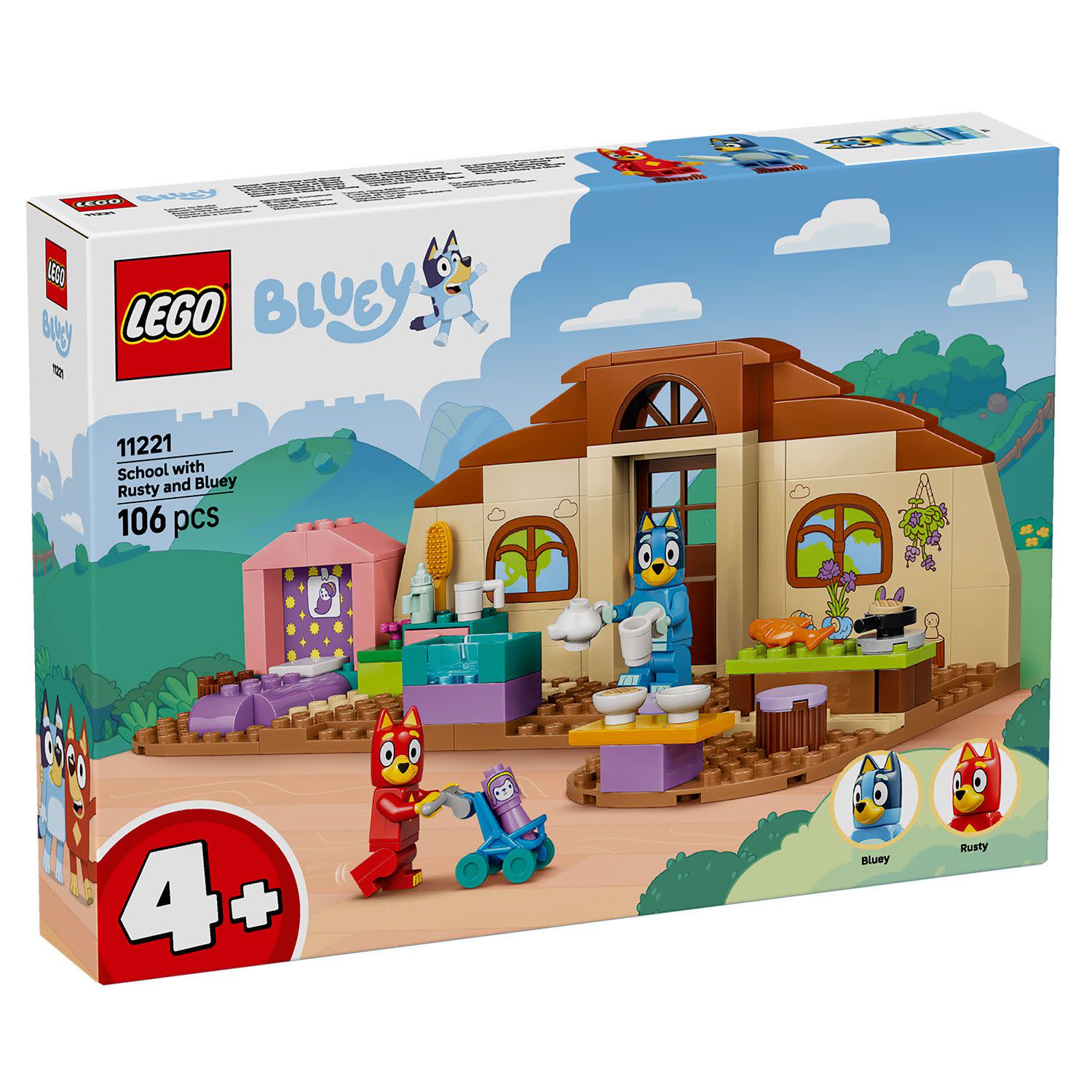 LEGO  Bluey Σχολείο με τον Ράστι και την Μπλούι 11221