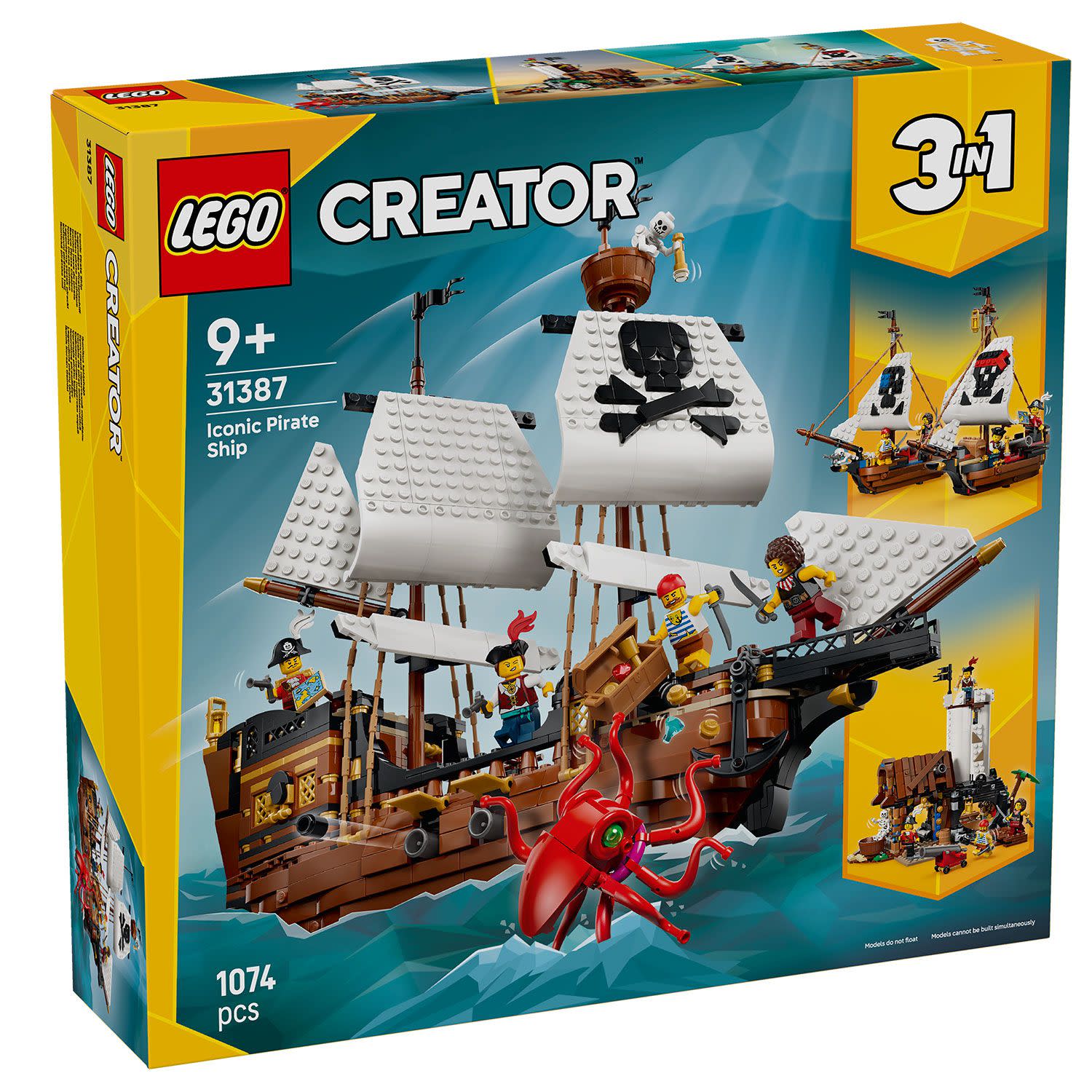 Κάνε κλικ για να δεις την εικόνα 1 του LEGO Creator 3 σε 1 Εμβληματικό Πειρατικό Πλοίο 31387