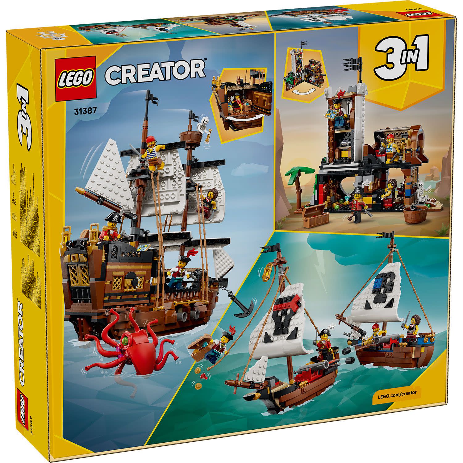 Κάνε κλικ για να δεις την εικόνα 5 του LEGO Creator 3 σε 1 Εμβληματικό Πειρατικό Πλοίο 31387