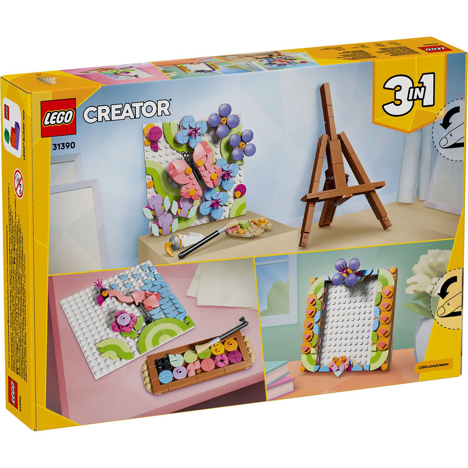Εικόνα 4 του LEGO  Creator 3 σε 1 Διακοσμητικό Τέχνης με Λουλούδια – Πίνακας 31390