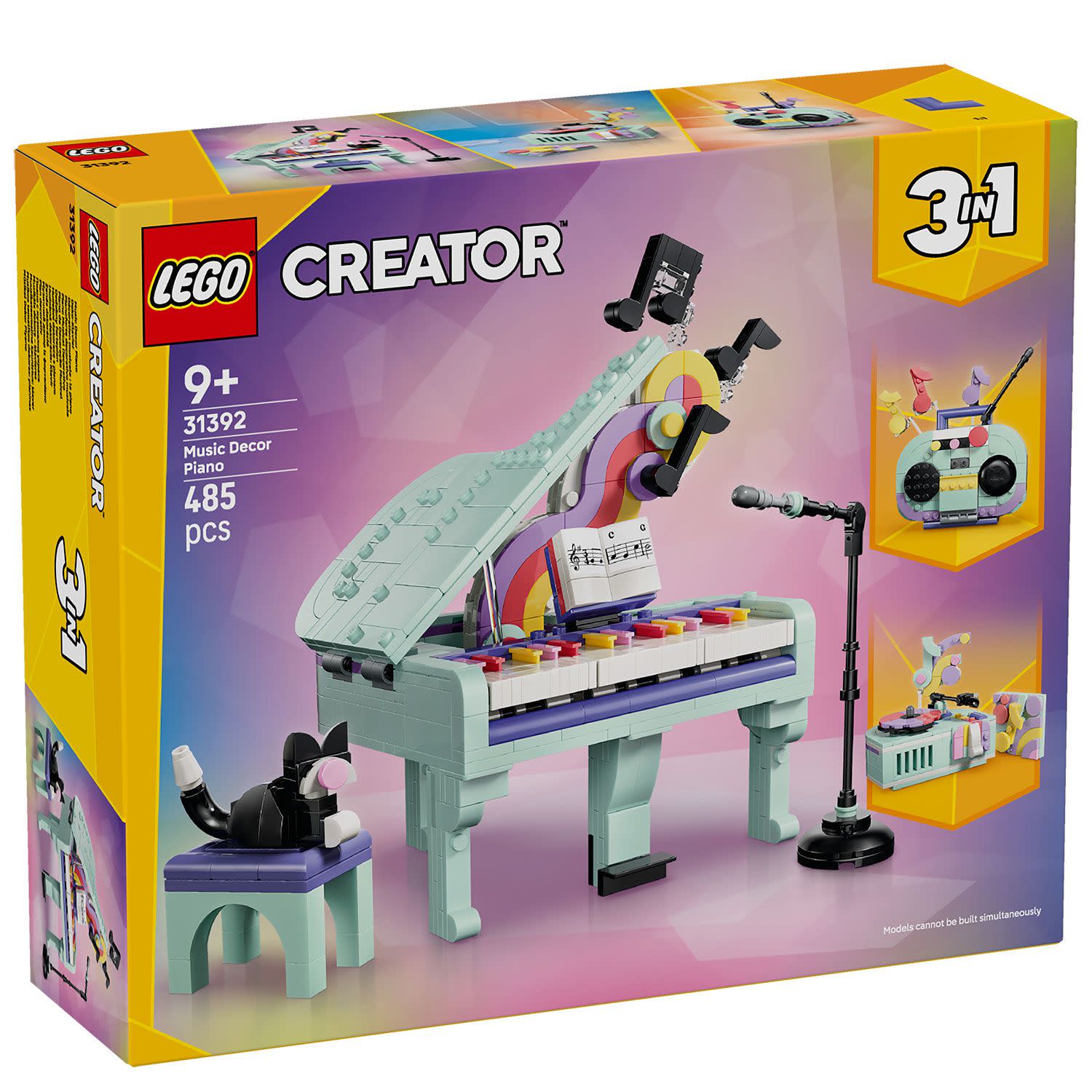 LEGO  Creator 3 σε 1 Μουσικό Διακοσμητικό – Πιάνο με Γάτα 31392