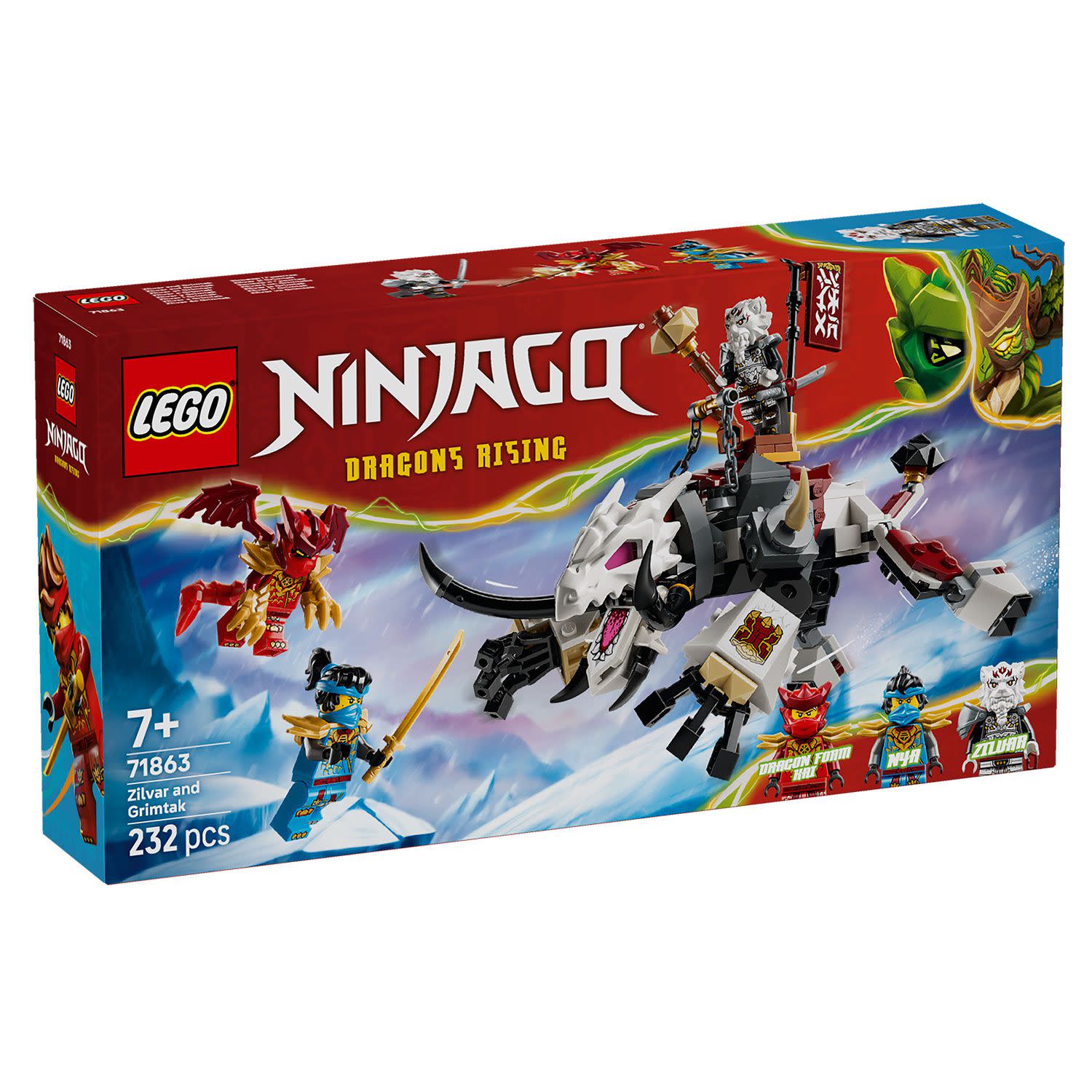 LEGO  NINJAGO® Ζίλβαρ και Γκρίμτακ, το Δρακοθηρίο 71863