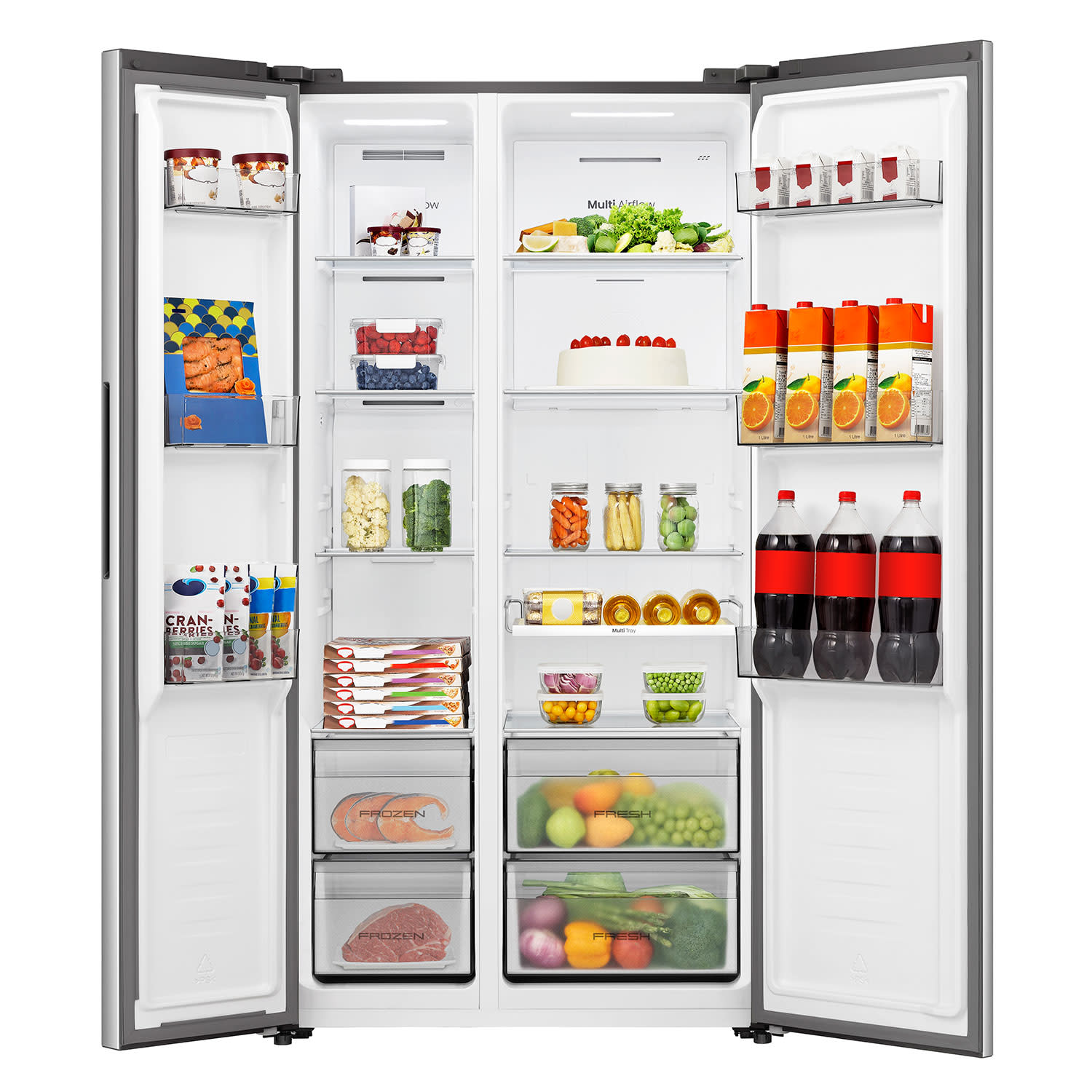 Εικόνα 3 του Hisense RS3P558NEIE Ντουλάπα Inox