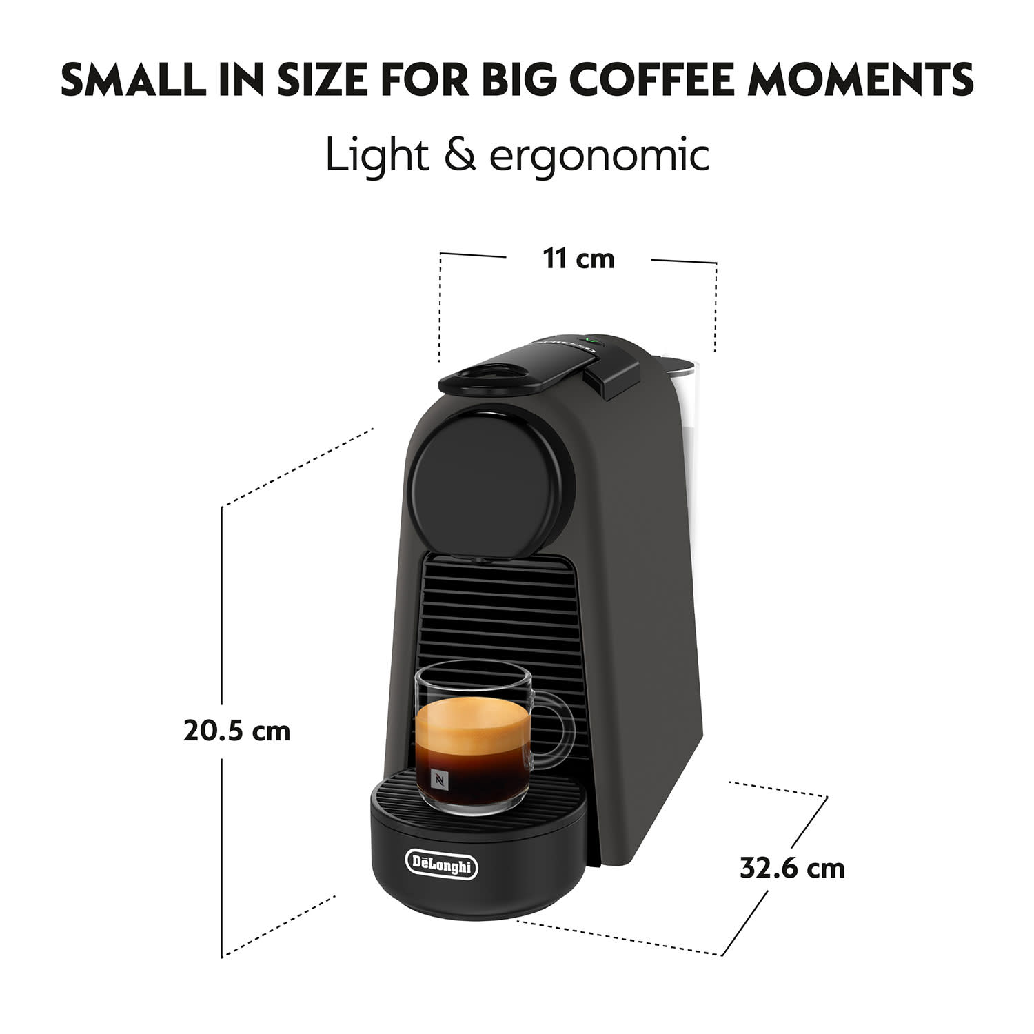 Κάνε κλικ για να δεις την εικόνα 6 του Delonghi Καφετιέρα Espresso Με κάψουλα EN85.BKMT Essenza Mini Black Matte