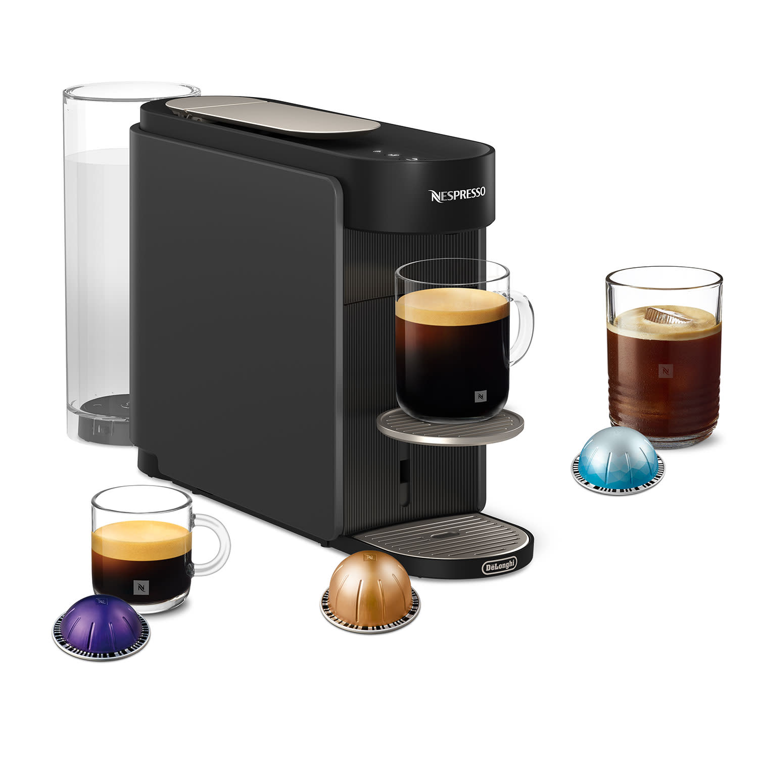 Κάνε κλικ για να δεις την εικόνα 1 του Delonghi Καφετιέρα Espresso Με κάψουλα ENV200.GYAE Vertuo Up Anthracite & Aeroccino