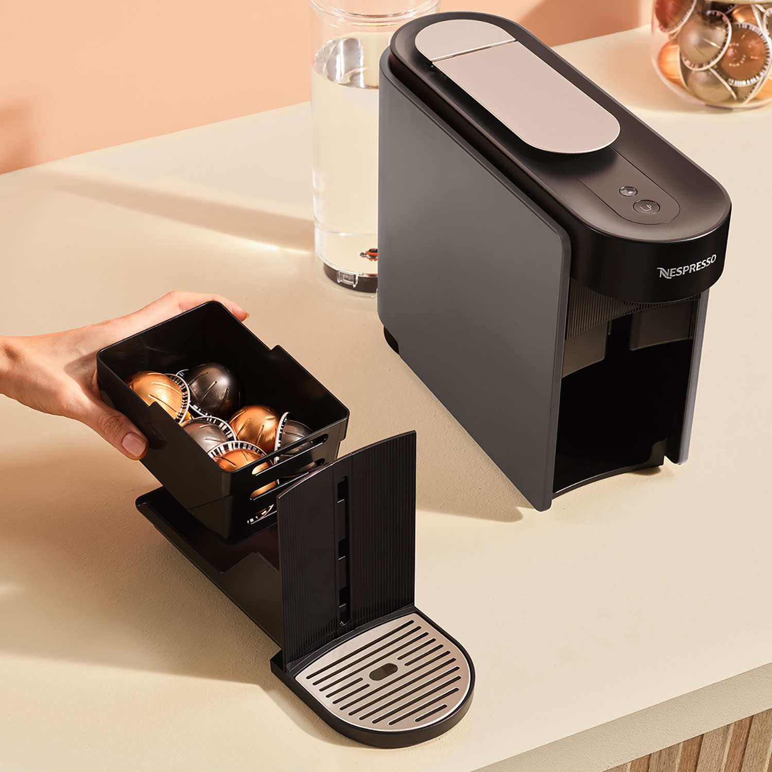 Κάνε κλικ για να δεις την εικόνα 8 του Delonghi Καφετιέρα Espresso Με κάψουλα ENV200.GYAE Vertuo Up Anthracite & Aeroccino