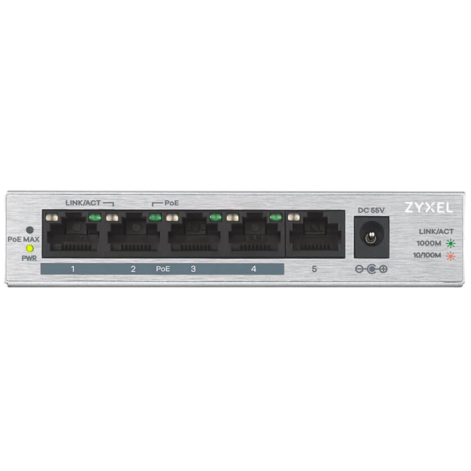 Εικόνα 2 του Zyxel 5-Port Gigabit Switch GS1005HP Unmanaged L2