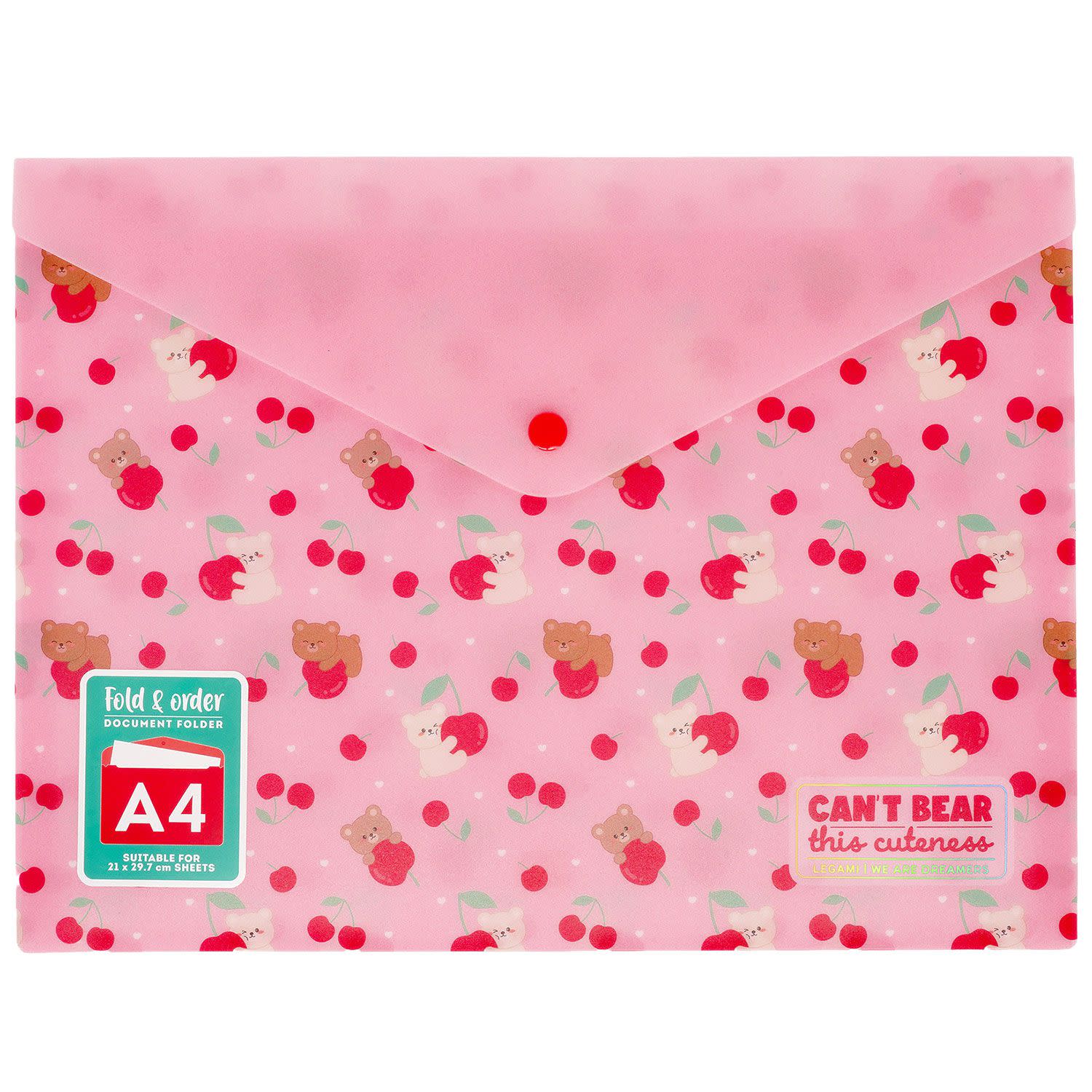 Legami Φάκελος με κουμπί Teddy Cherry