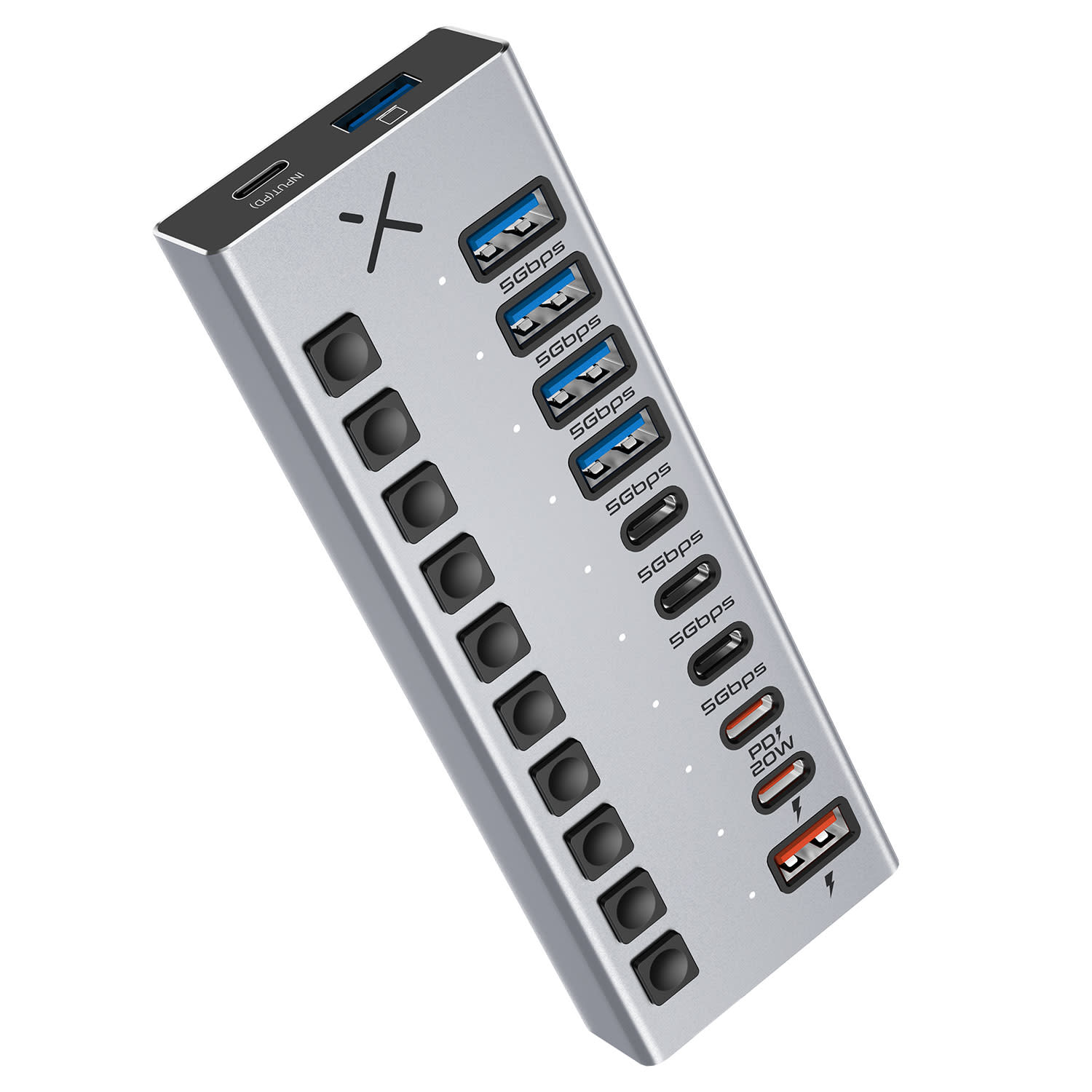 Κάνε κλικ για να δεις την εικόνα 1 του Turbo-X USB Hub 10-Port USB 3.0