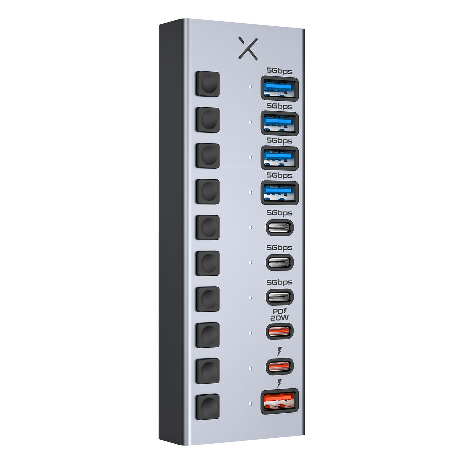 Κάνε κλικ για να δεις την εικόνα 2 του Turbo-X USB Hub 10-Port USB 3.0
