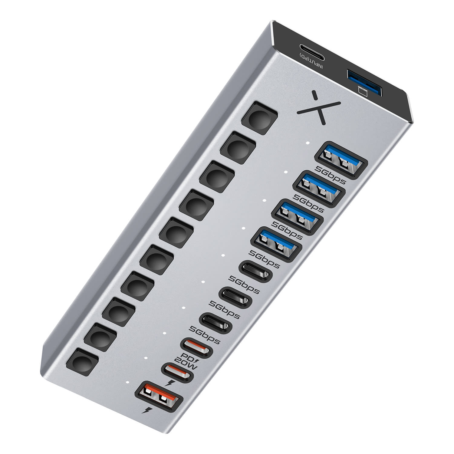 Κάνε κλικ για να δεις την εικόνα 3 του Turbo-X USB Hub 10-Port USB 3.0