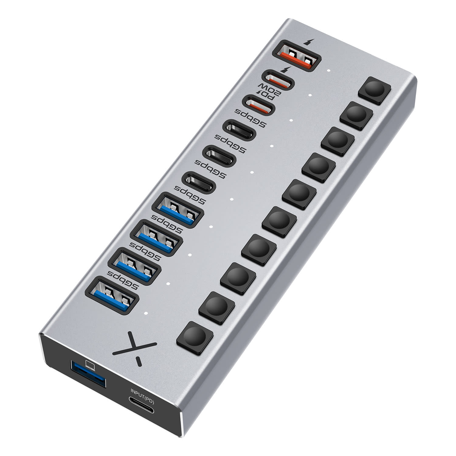 Κάνε κλικ για να δεις την εικόνα 4 του Turbo-X USB Hub 10-Port USB 3.0